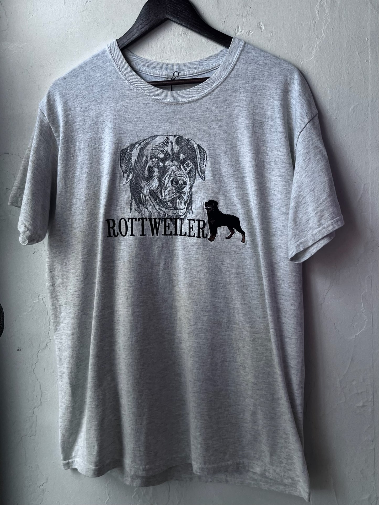 Vintage Embroidered Rottweiler Graphic Tee