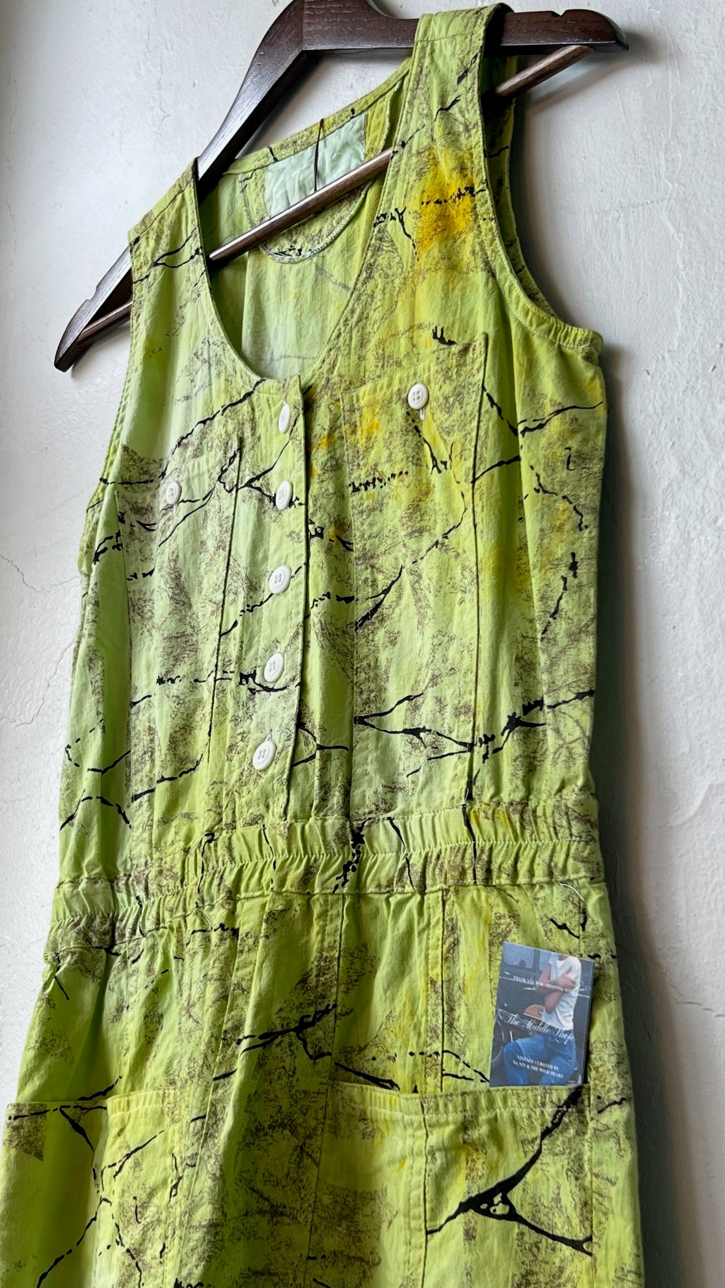 Vintage Marbled Lime & Onyx Romper