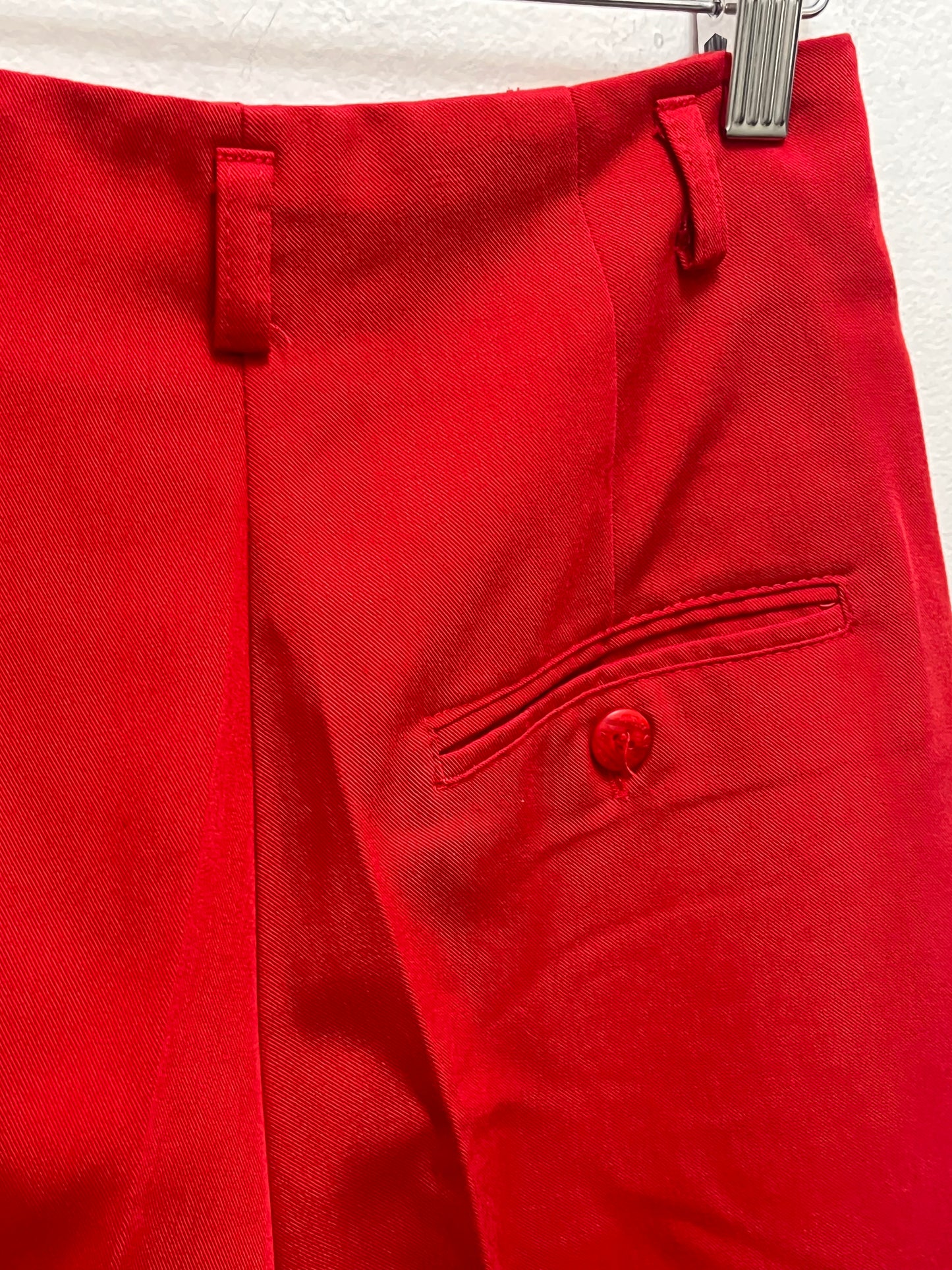 Vintage Ruby Red Pleated Short