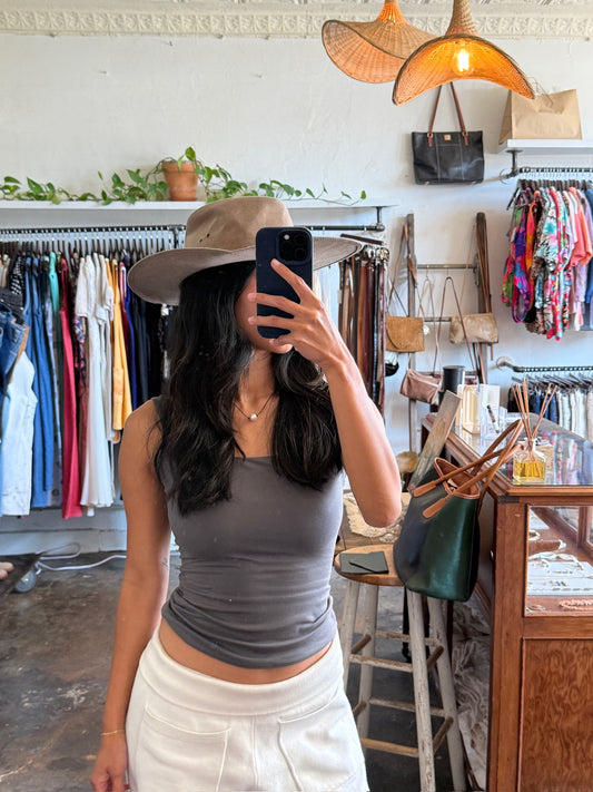 Vintage Taupe Outback Hat