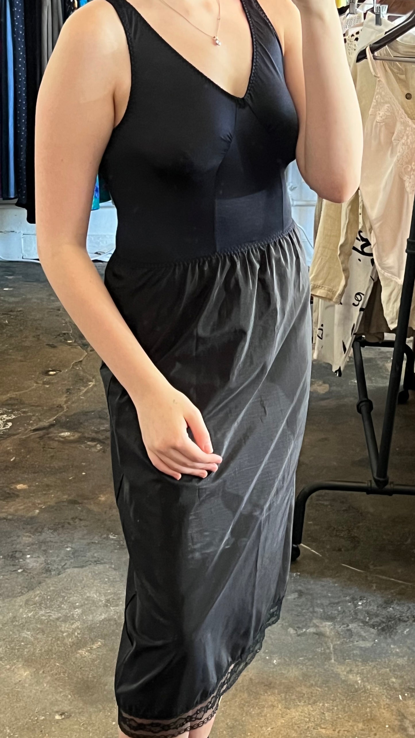 Vintage Lace Accented Slip Dress