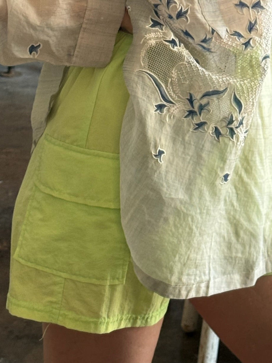 Vintage Chartreuse Athletic Short