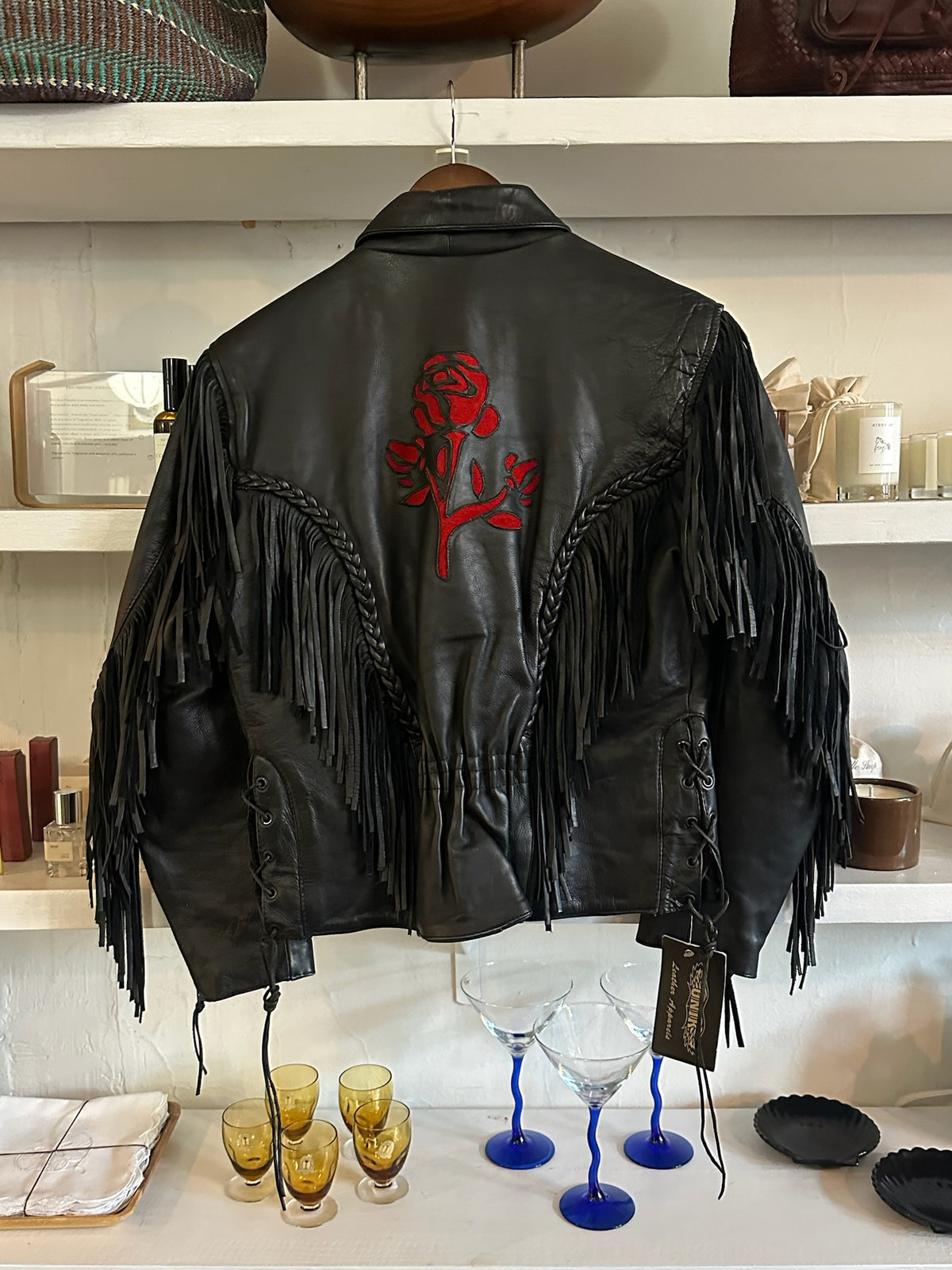 Onyx Fringe Leather Jacket