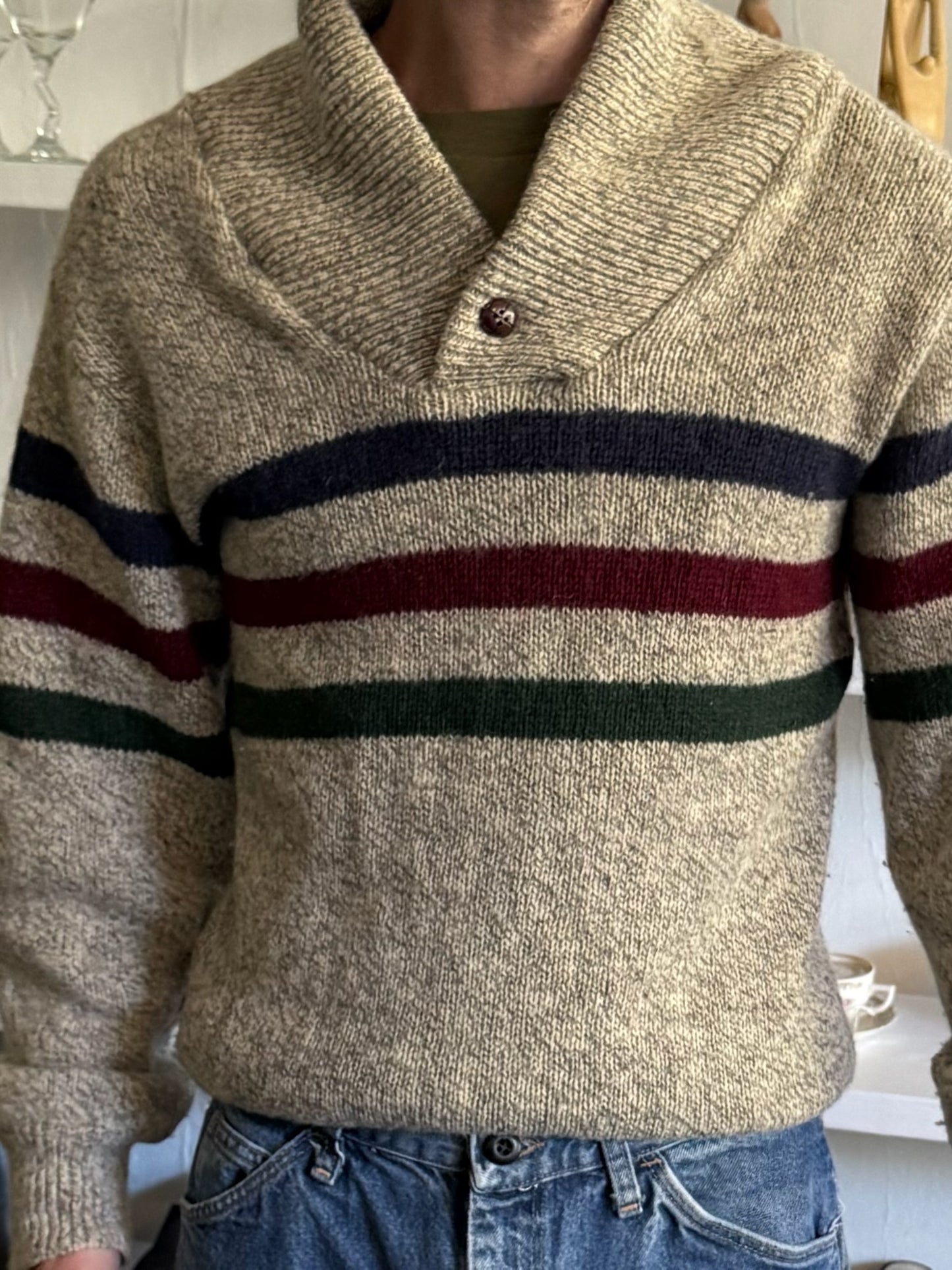 Vintage Primary Stripe Wool Knit