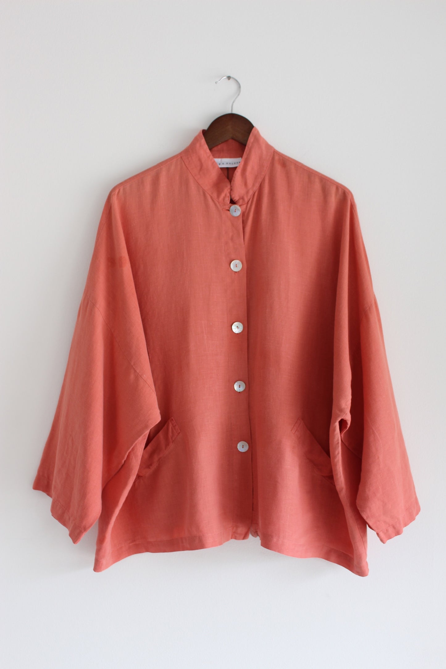 Vintage Salmon Linen Jacket