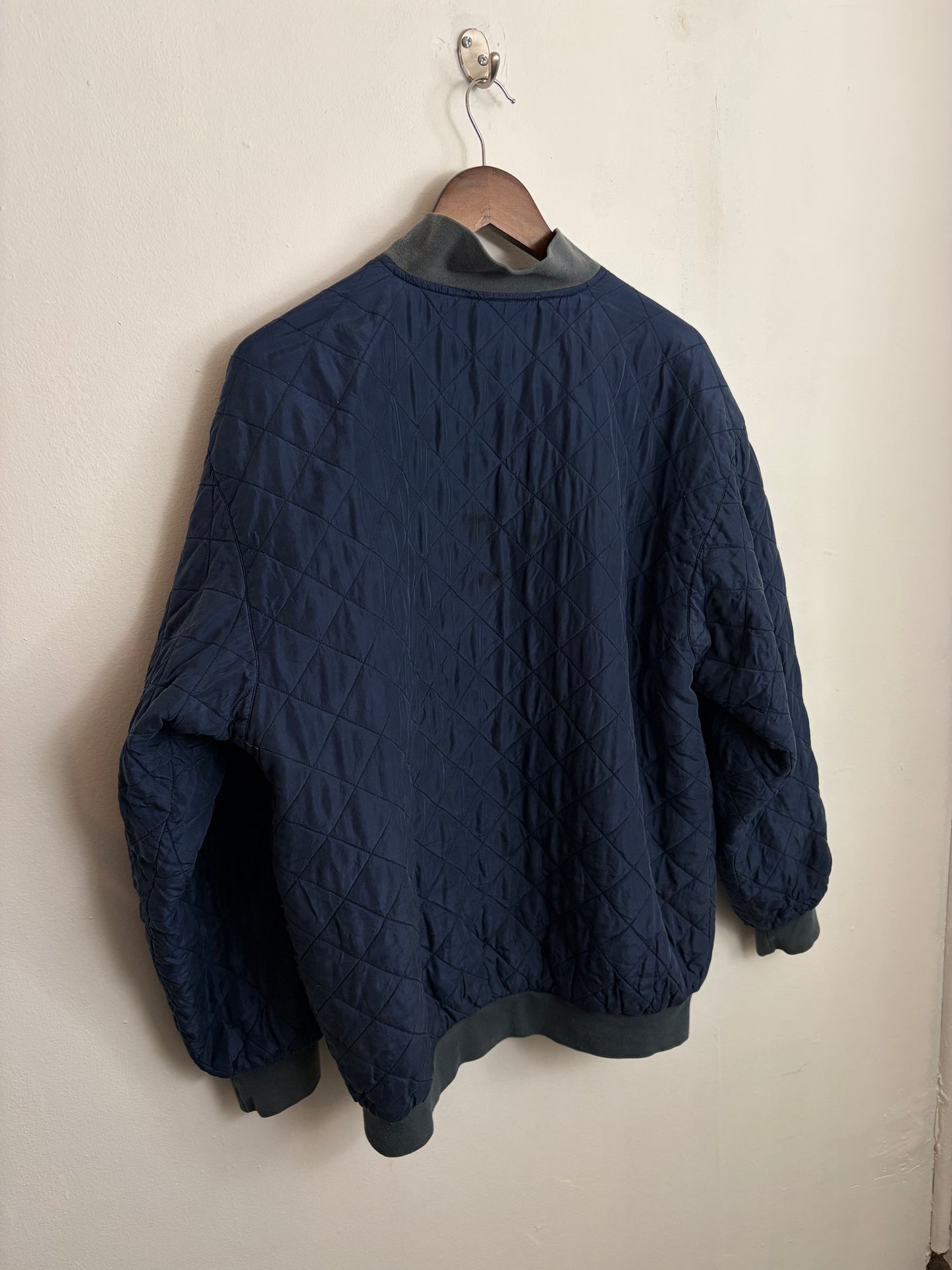 Vintage Navy Silk Easy Jacket
