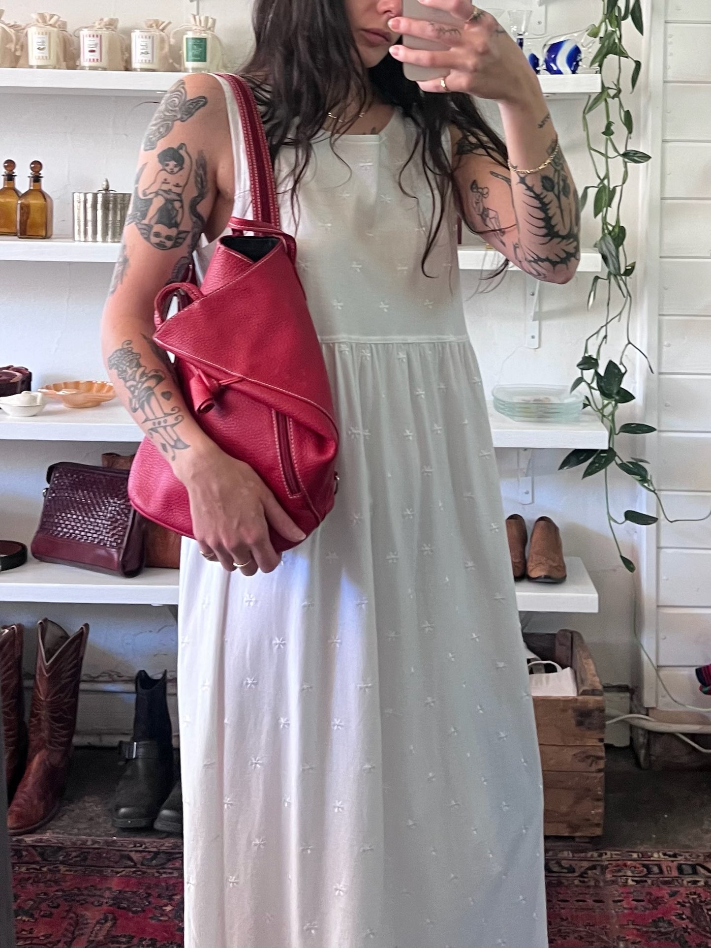 Vintage Porcelain Embroidered Dress