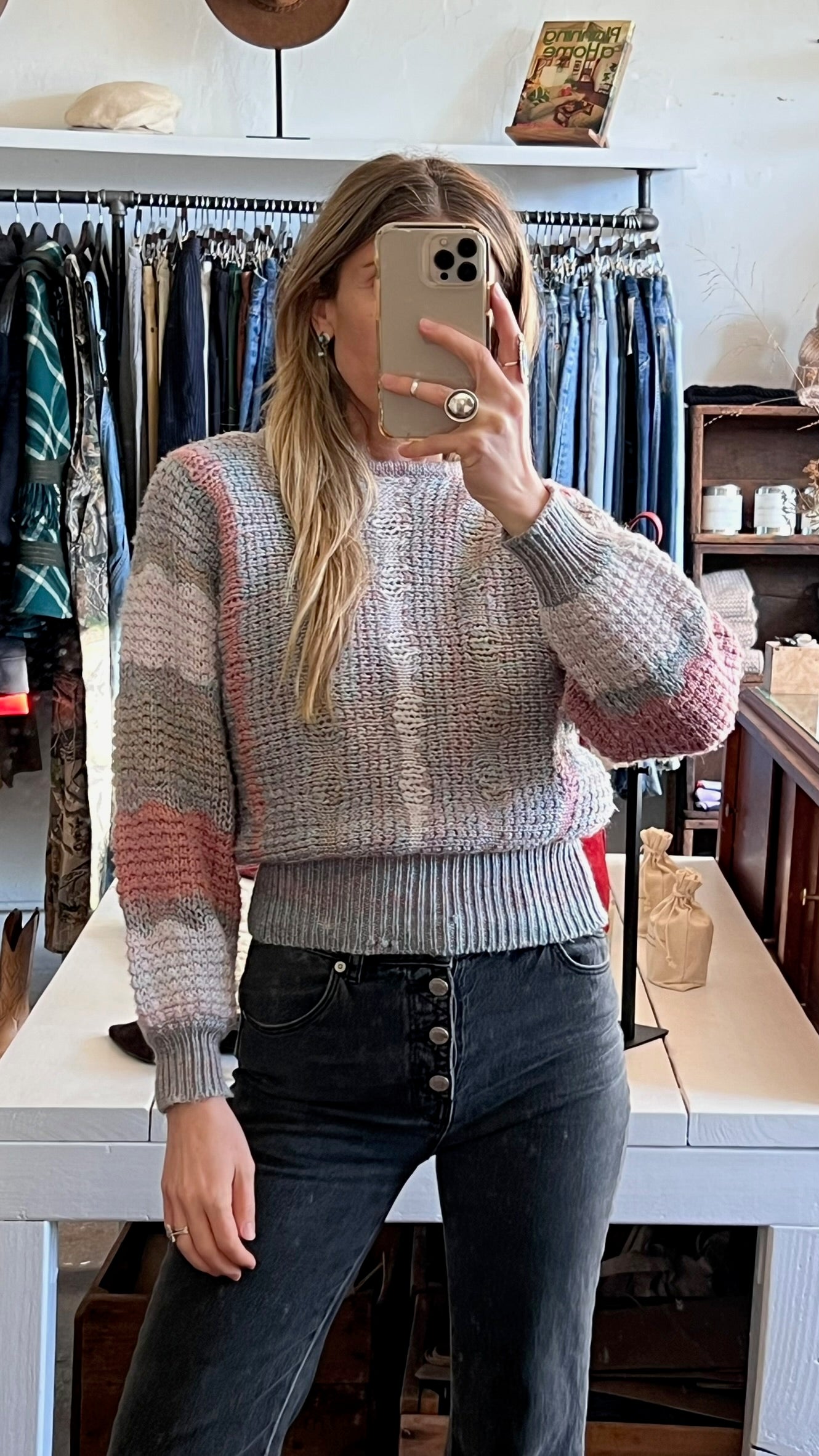 Vintage Multi-Tonal Knit Sweater