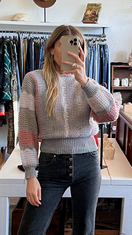 Vintage Multi-Tonal Knit Sweater