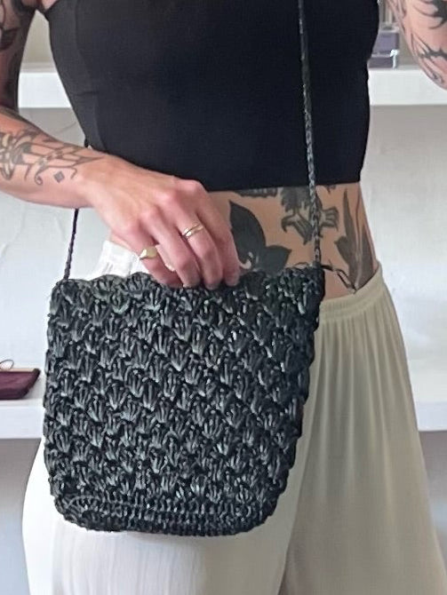 Vintage Woven Straw Shoulder Bag