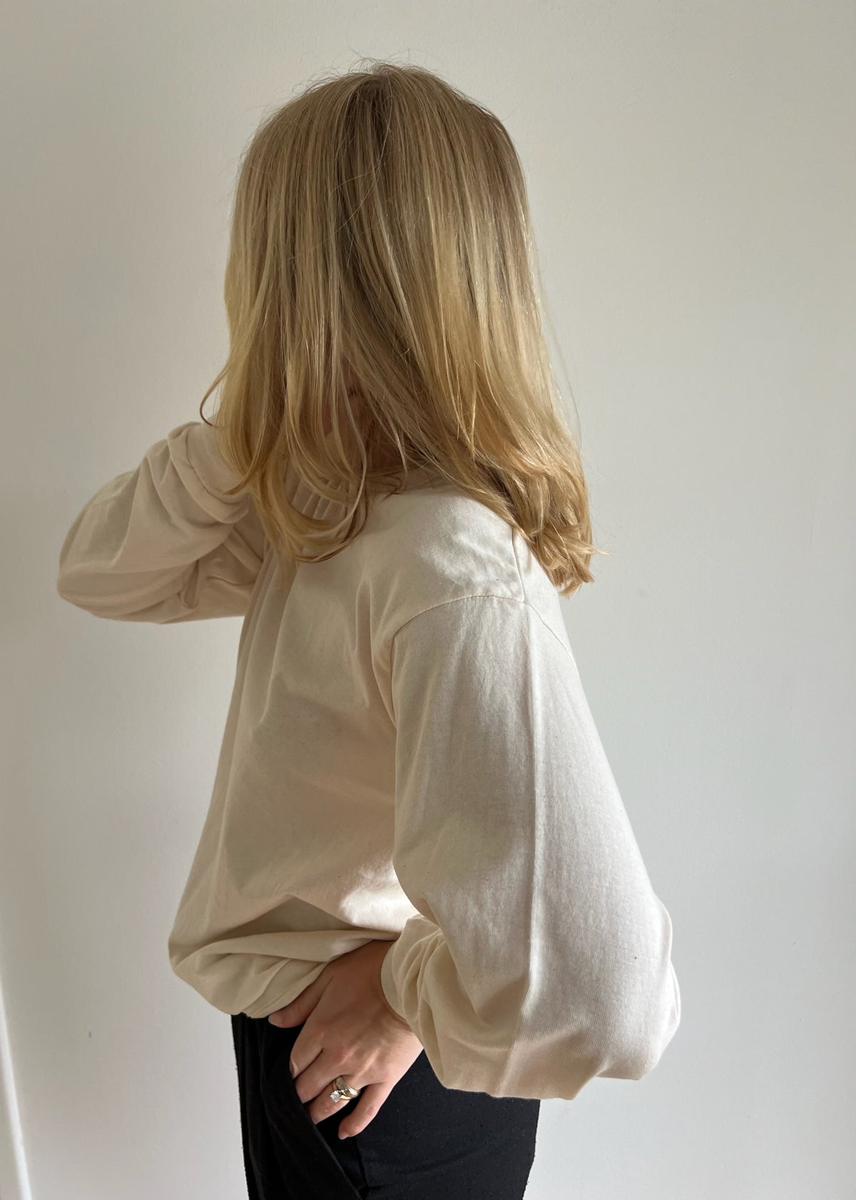 Organic Cotton Wide Long Sleeve Tee / Multiple Colors Available