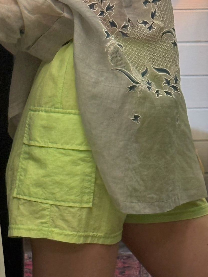 Vintage Chartreuse Athletic Short