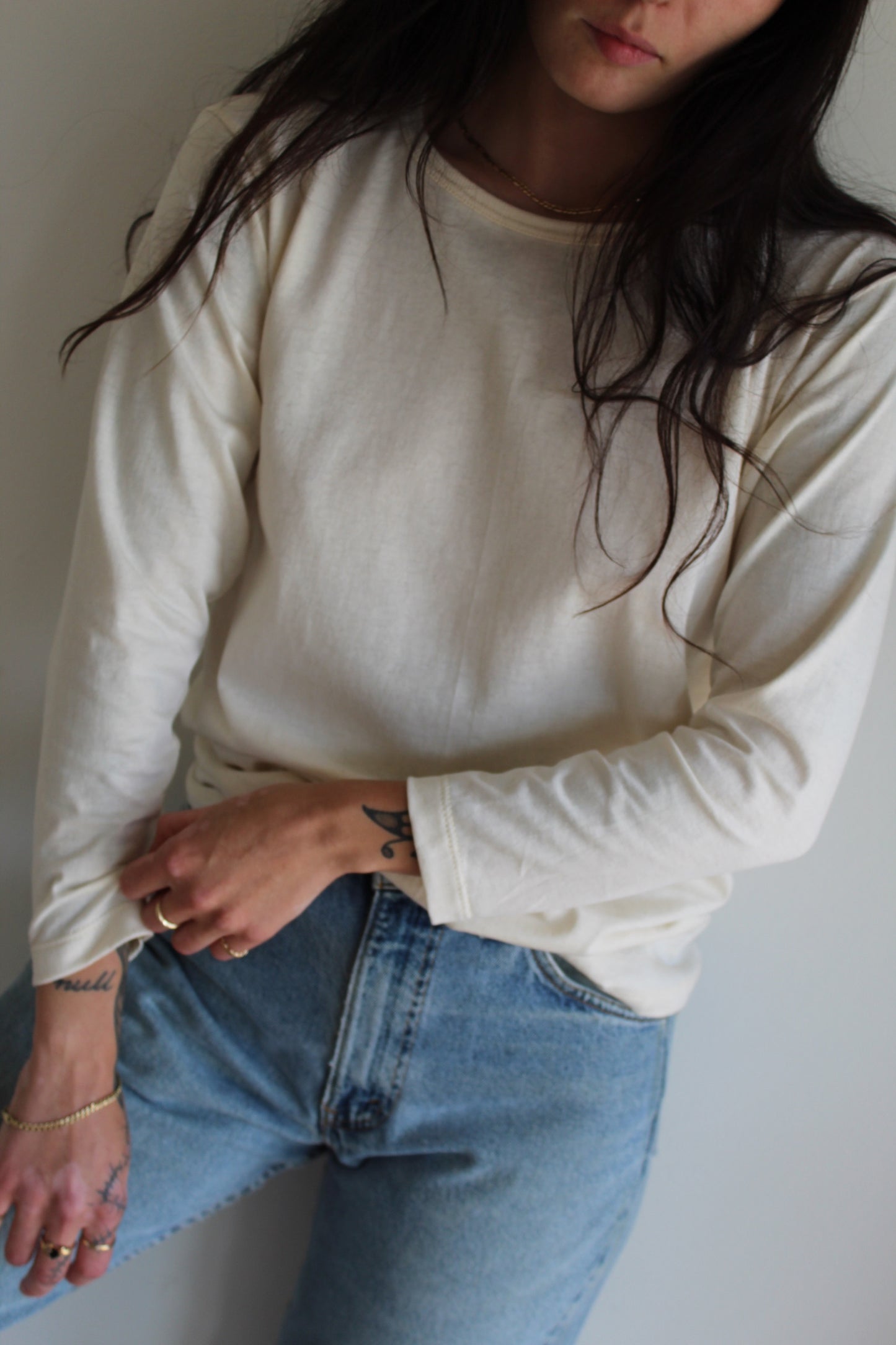 Organic Cotton Long Sleeve Tee / Multiple Colors Available