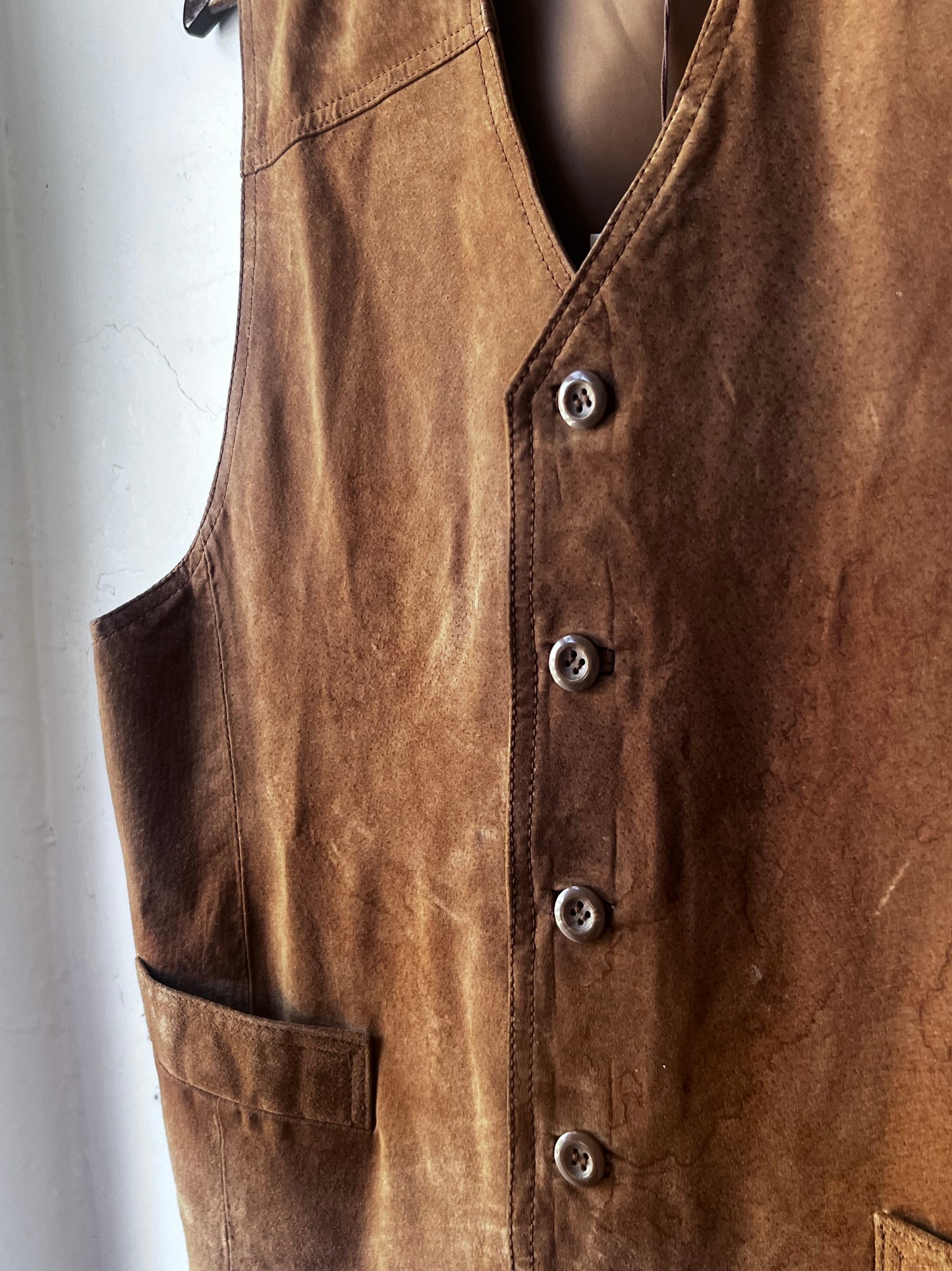 Vintage Rustic Suede Vest