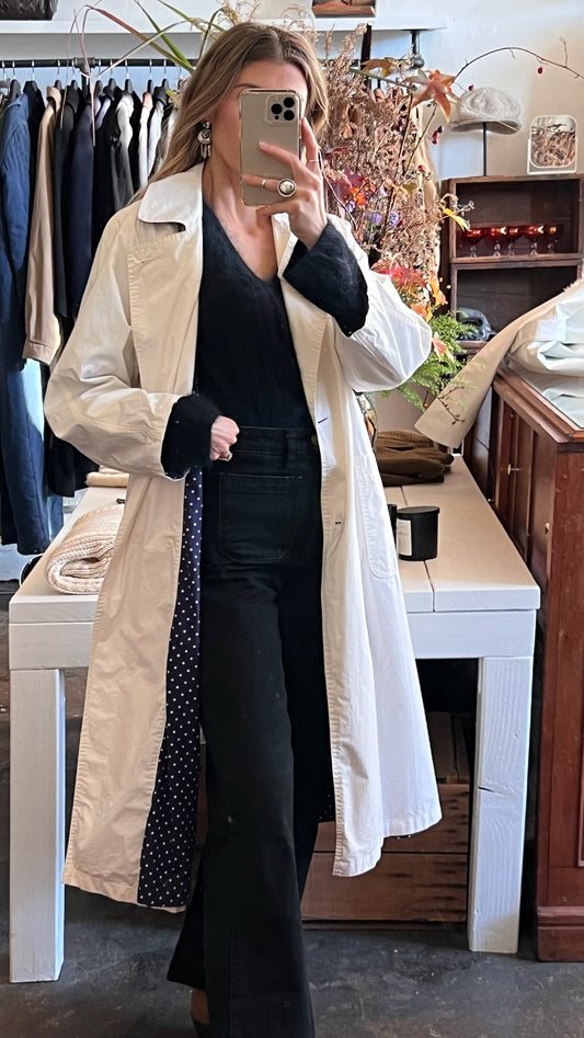 Vintage Eggshell Trench