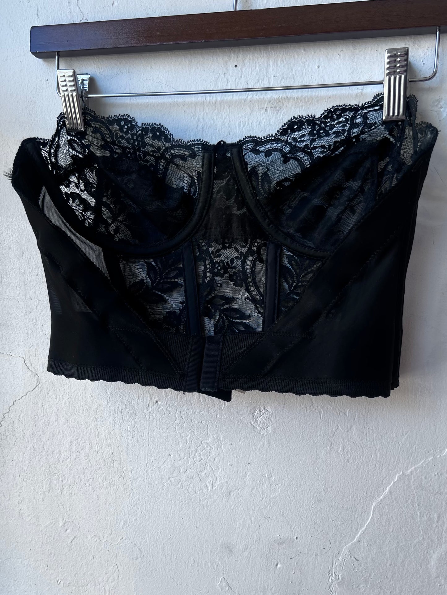 Vintage Noir Lace Bustier Top