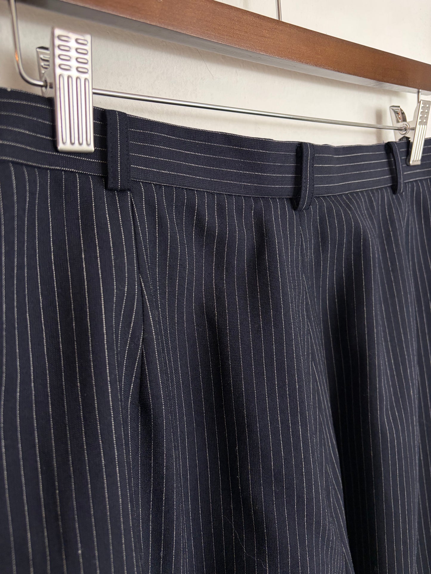 Vintage Pinstripe Wool Trousers