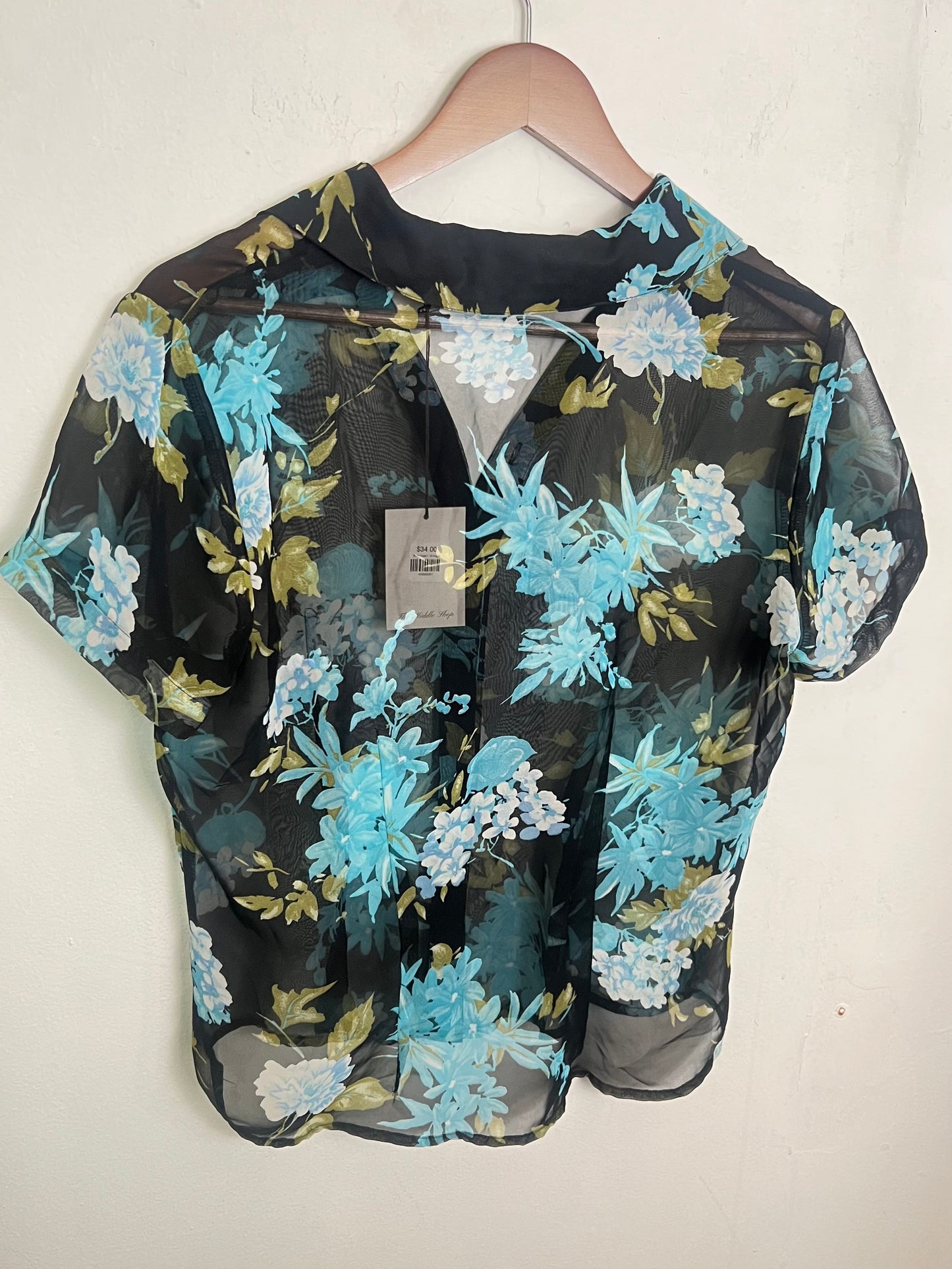 Vintage Floral Sheer Blouse