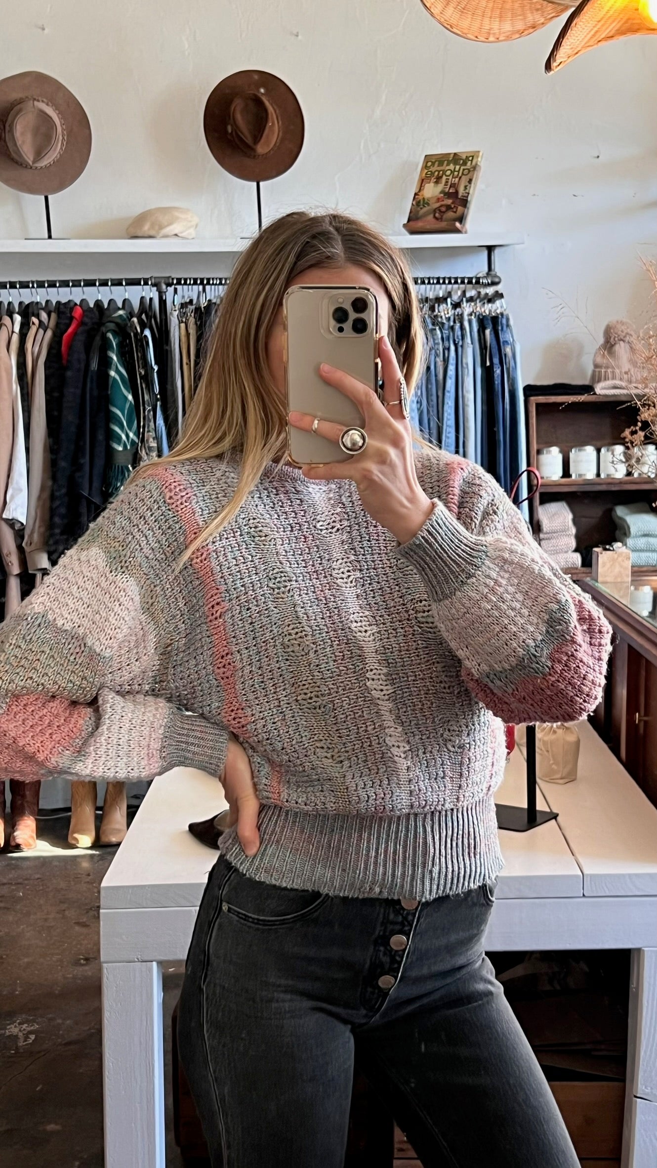 Vintage Multi-Tonal Knit Sweater