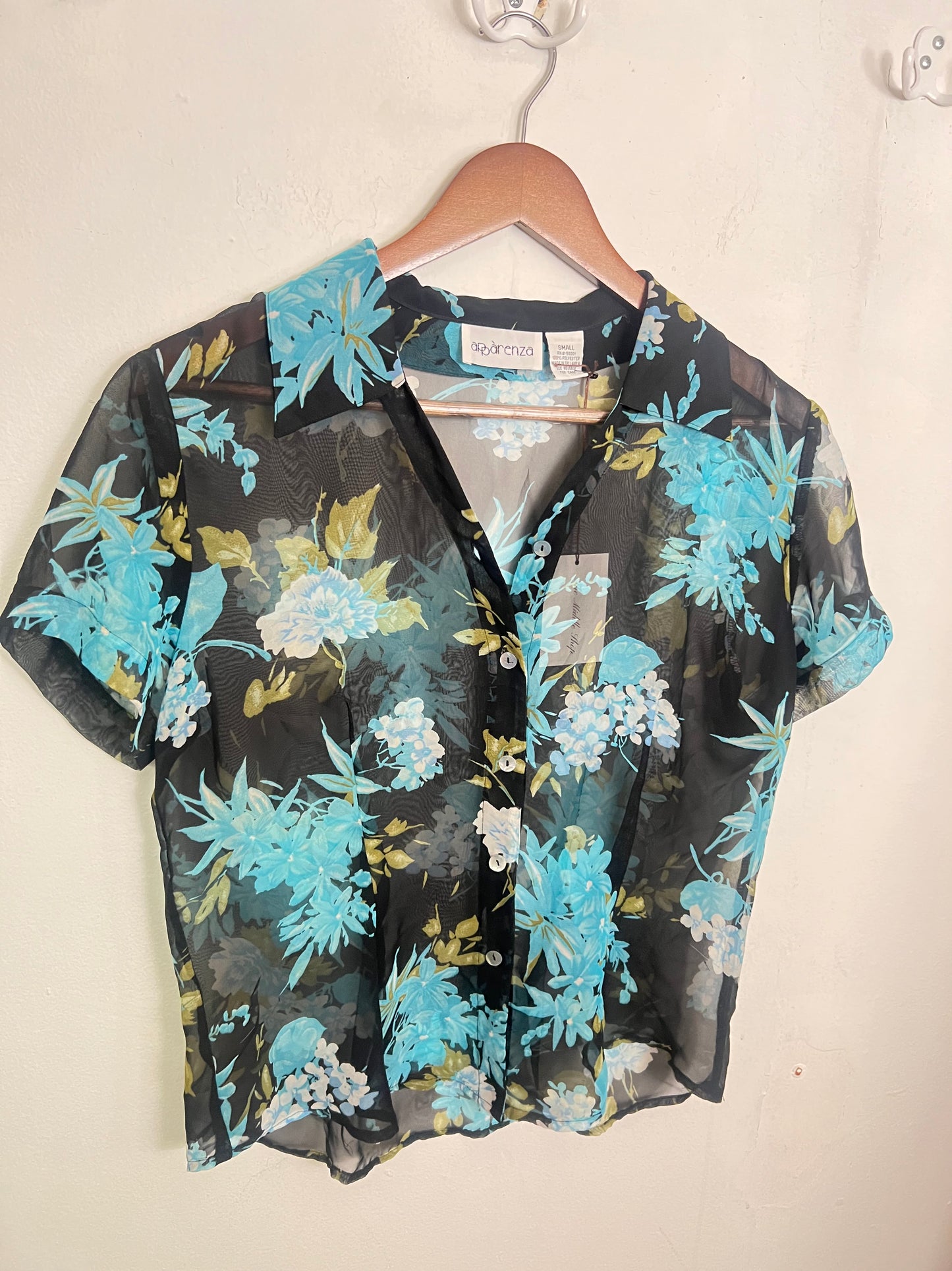 Vintage Floral Sheer Blouse