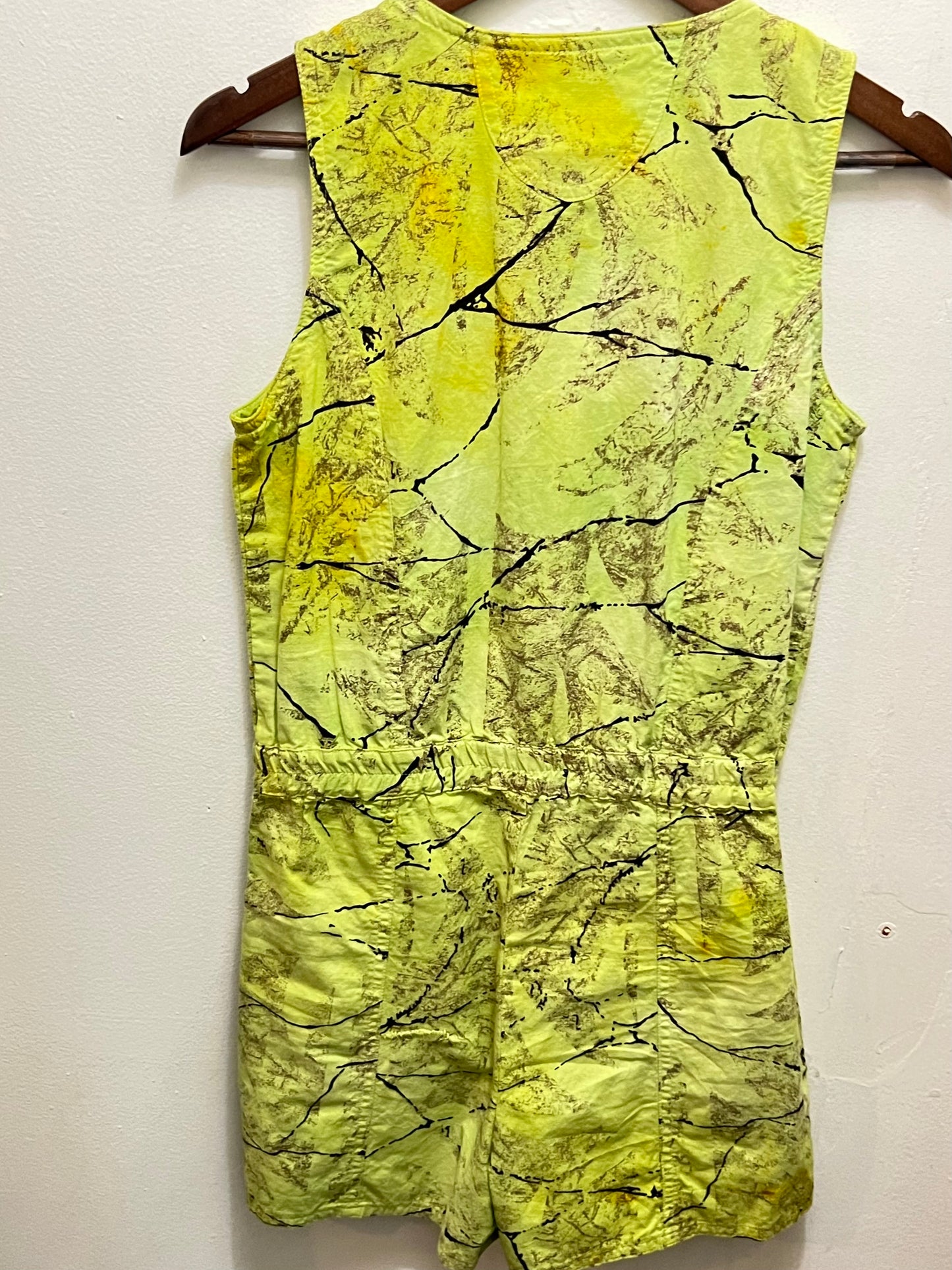 Vintage Marbled Lime & Onyx Romper