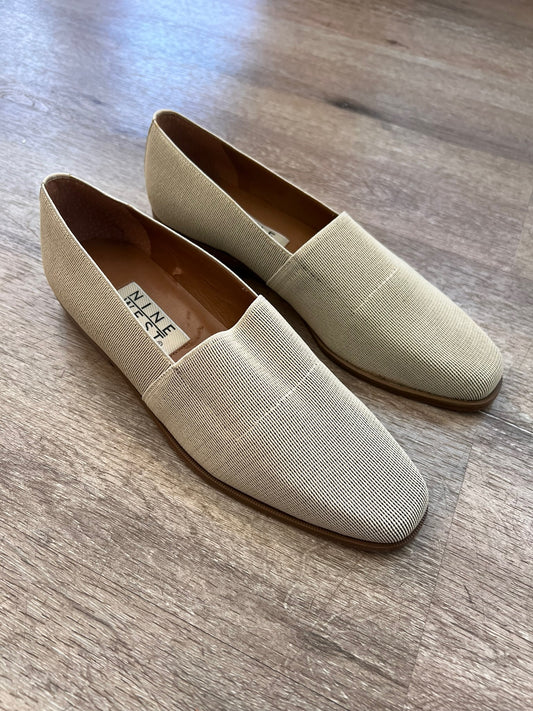 Vintage Square-Toe Nude Loafers