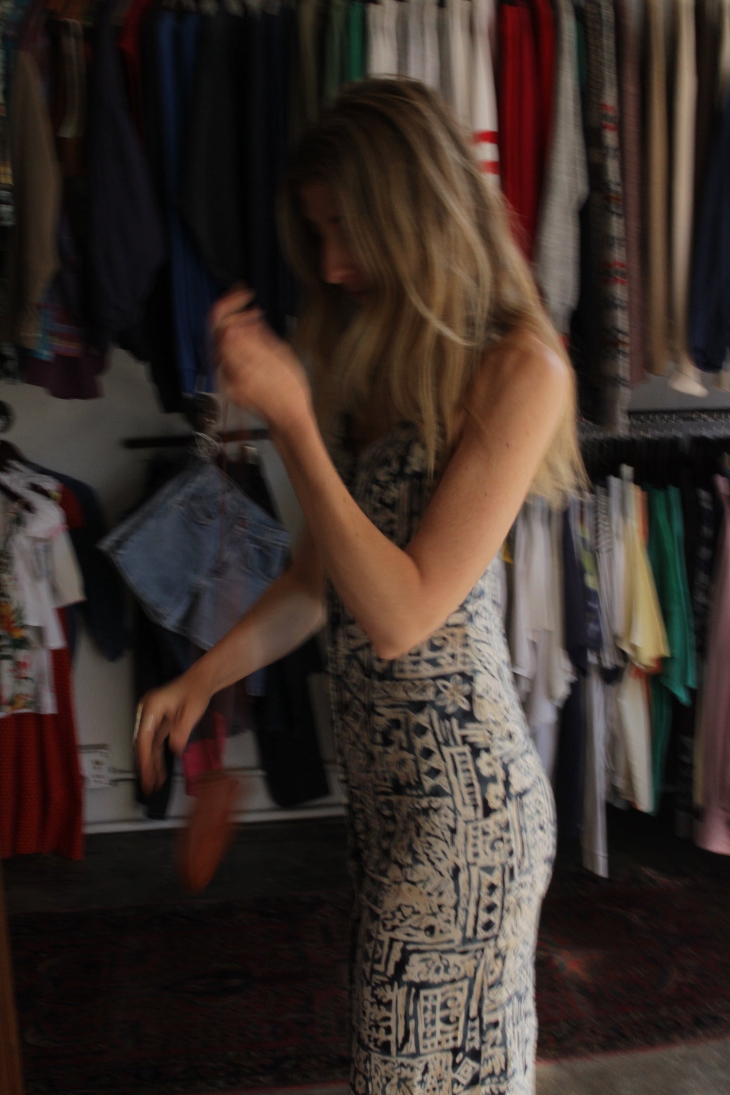 Beautiful Vintage Ocean & Ivory Dress