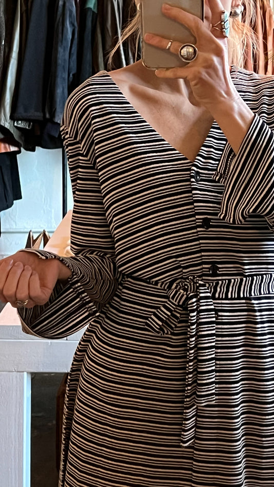 Vintage Striped Button Up Cardigan