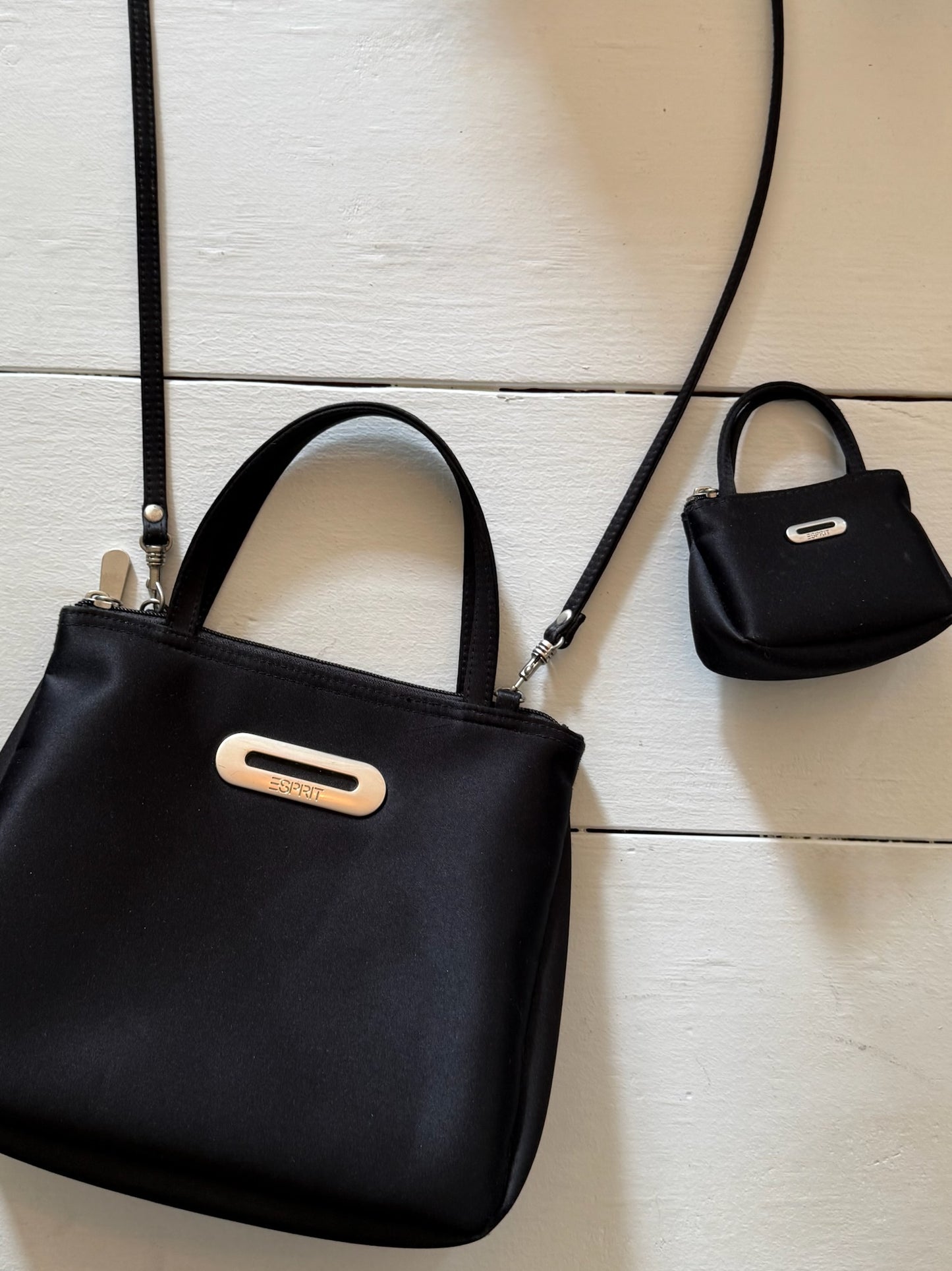Vintage Esprit Obsidian Mini Satchel Crossbody Bag