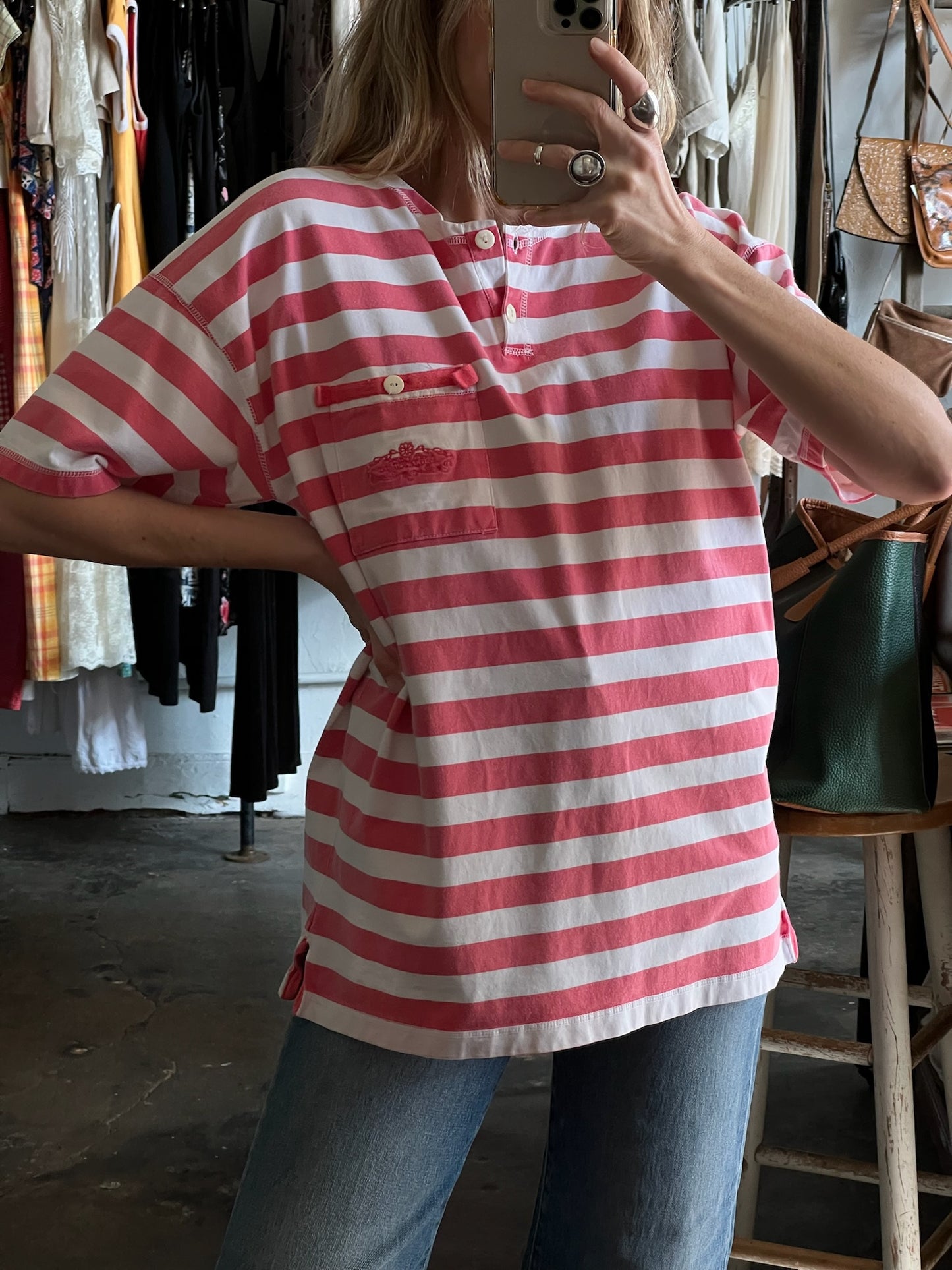 Vintage Striped Henley