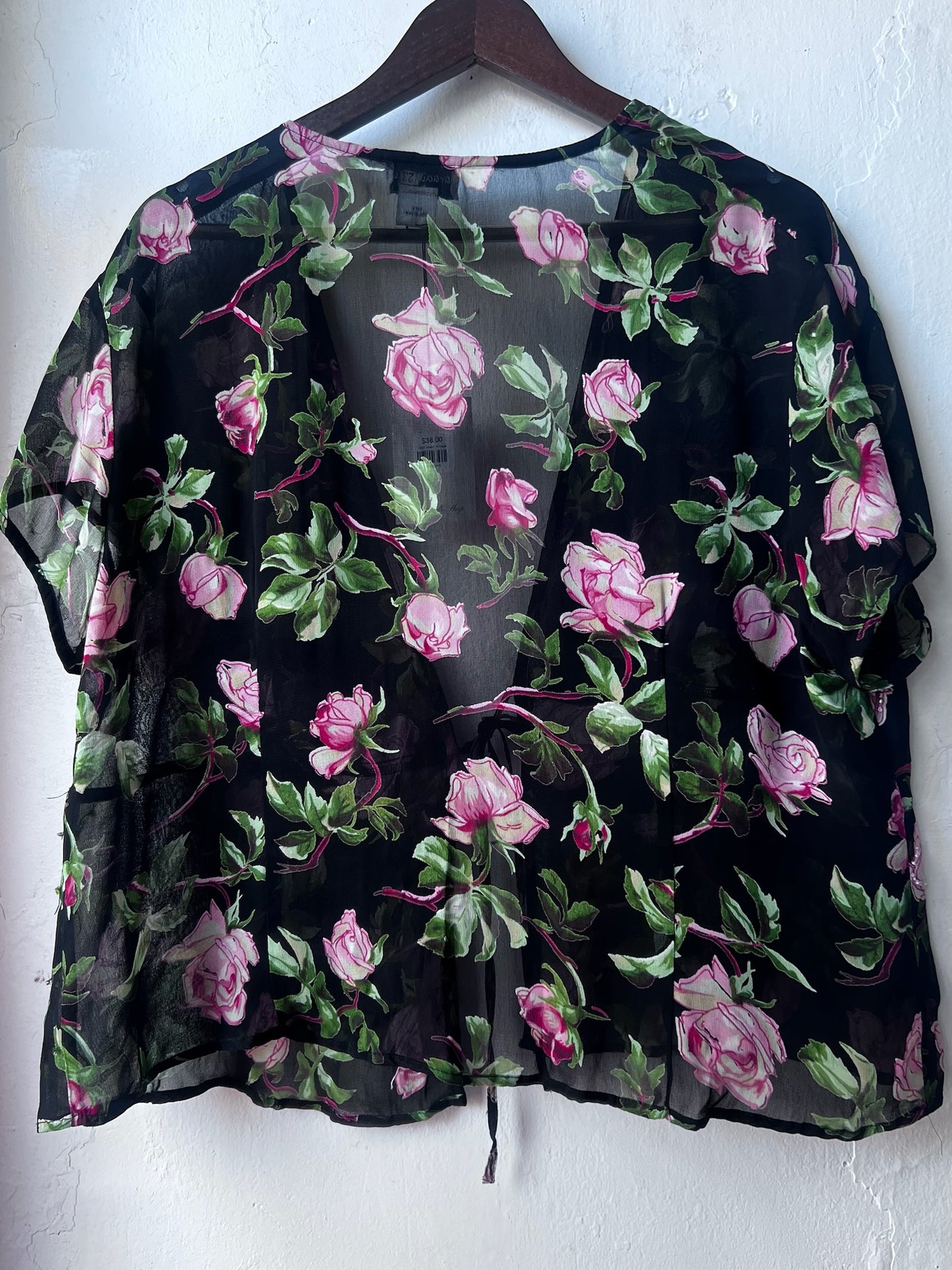 Vintage Sheer Floral Blouse