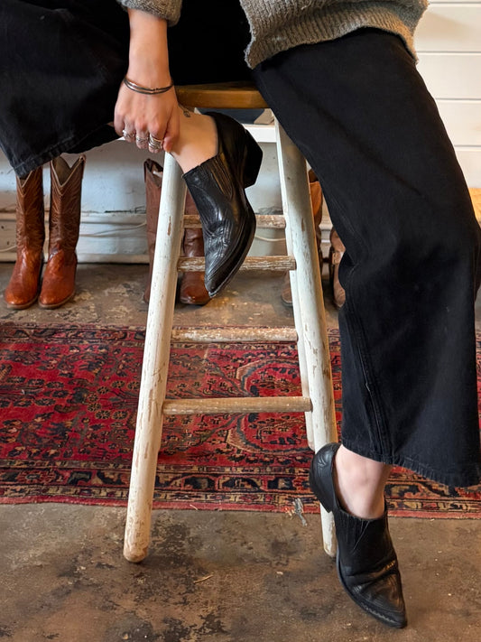 Vintage Guess Leather Cowboy Slip-Ons