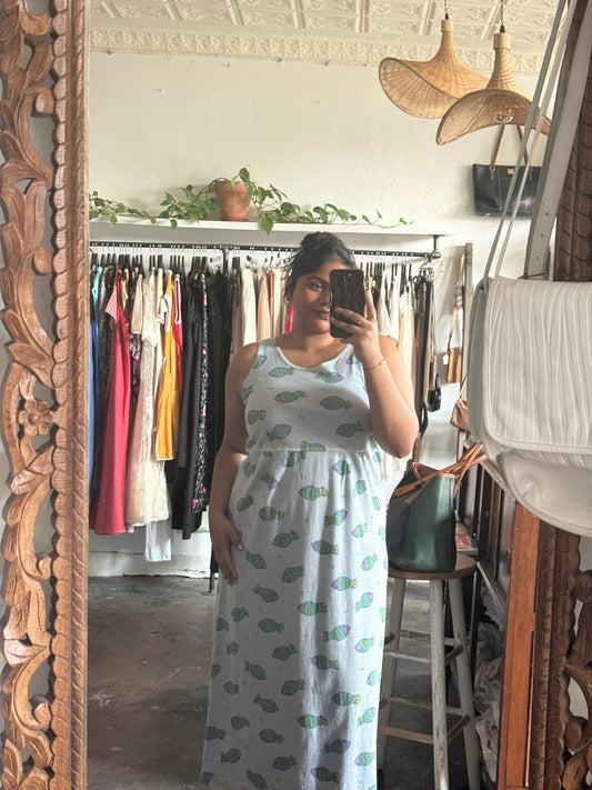 Vintage Fish Maxi Dress