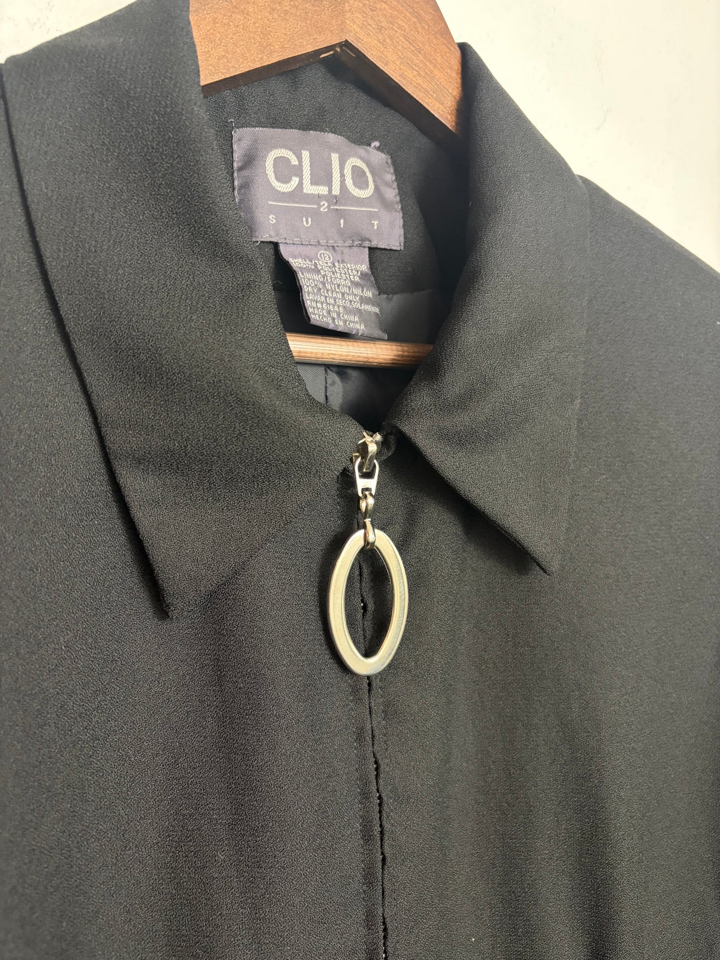 Vintage Black Zip Blazer