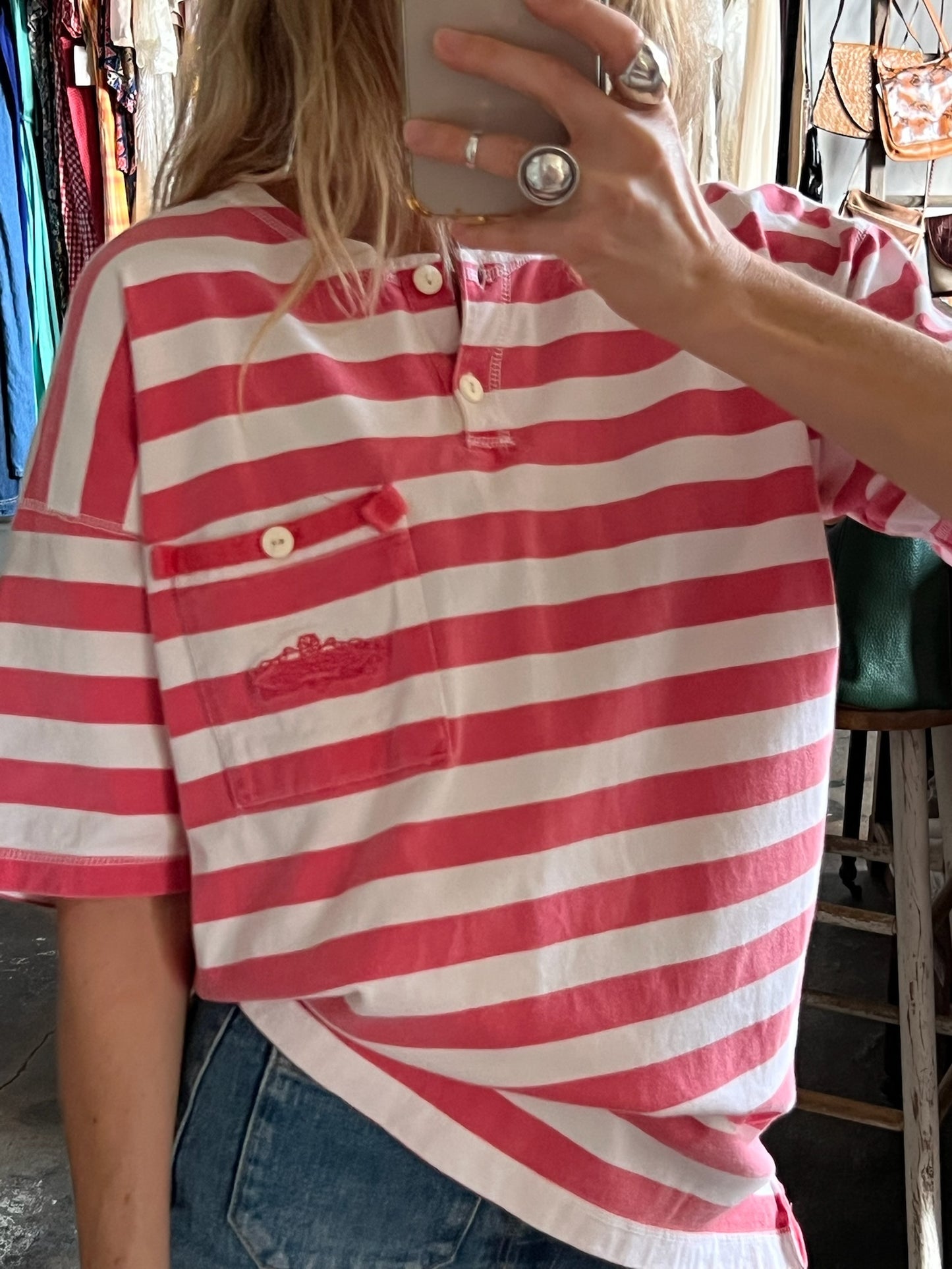 Vintage Striped Henley