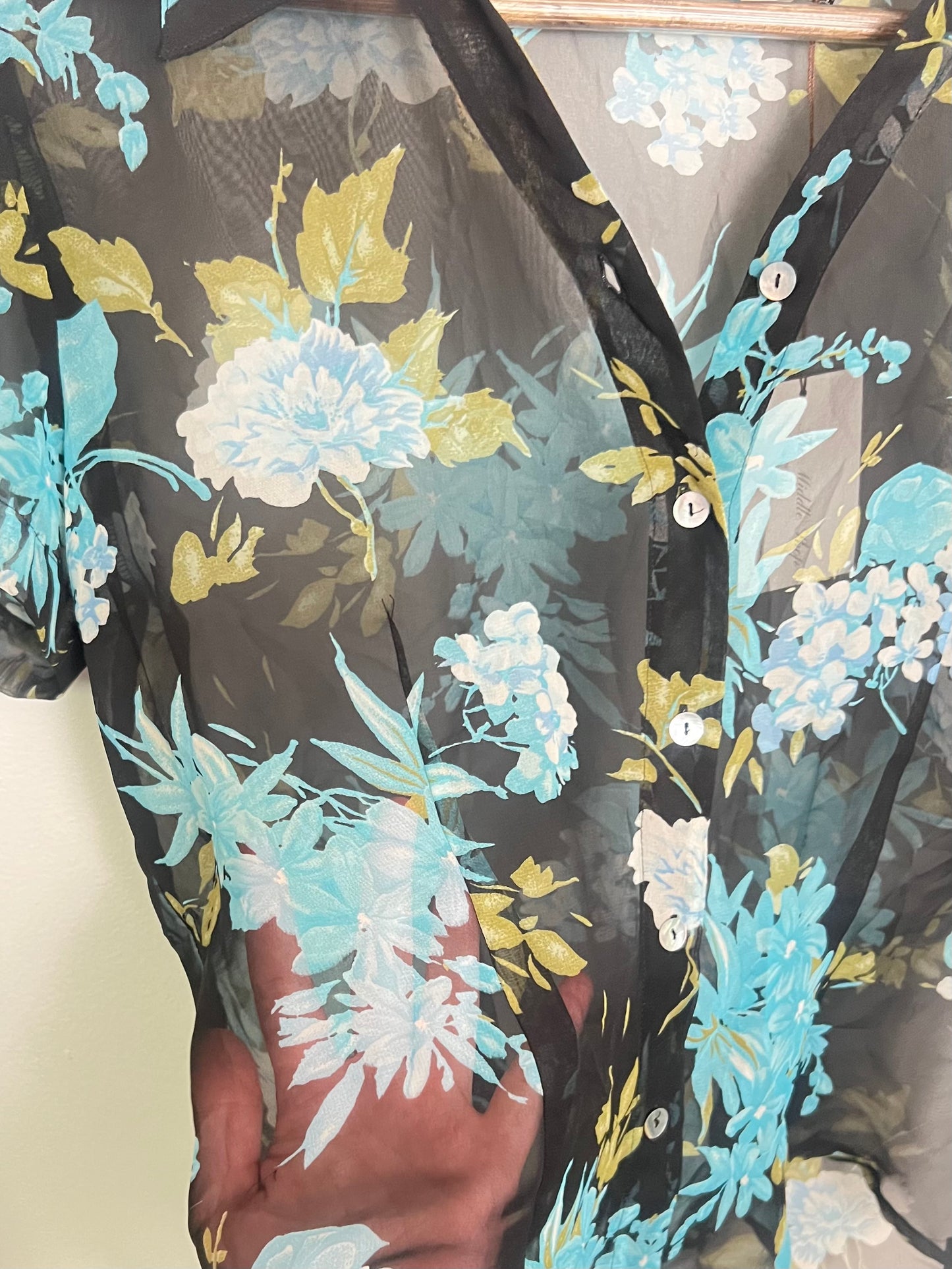 Vintage Floral Sheer Blouse