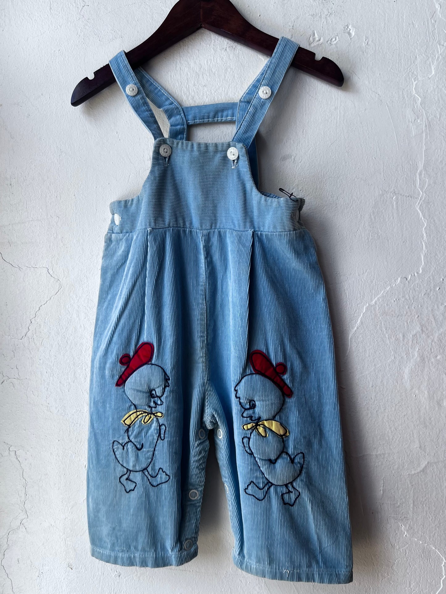 Vintage Toddler Duck Embroidered Overall