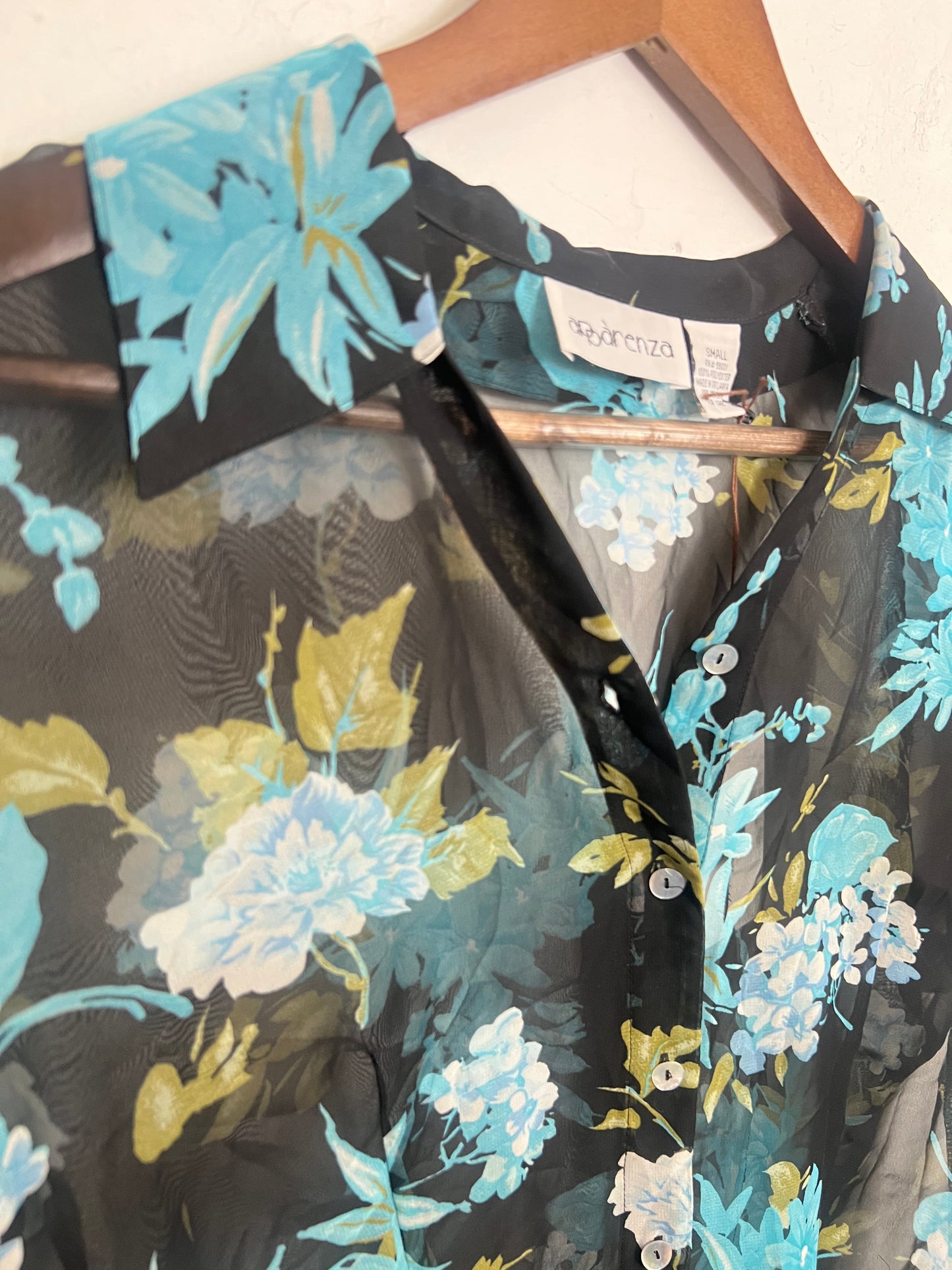 Vintage Floral Sheer Blouse