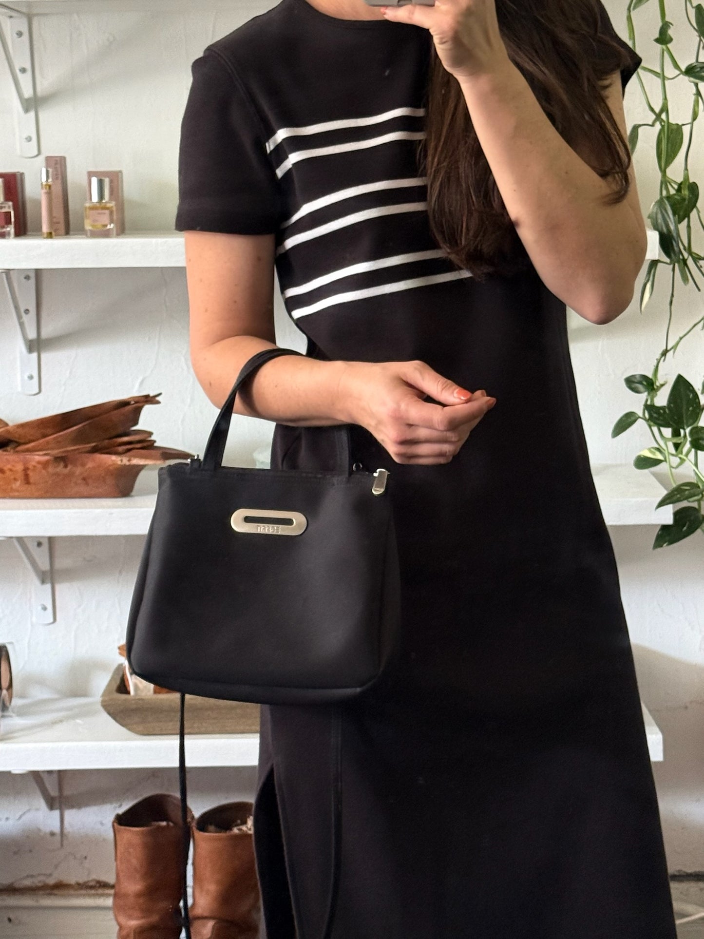 Vintage Esprit Obsidian Mini Satchel Crossbody Bag