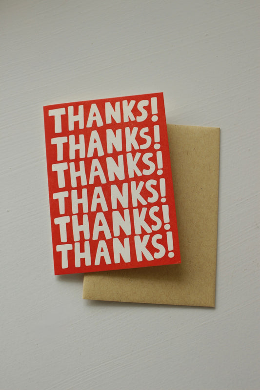 Thanks! Thanks! Thanks! Greeting Card