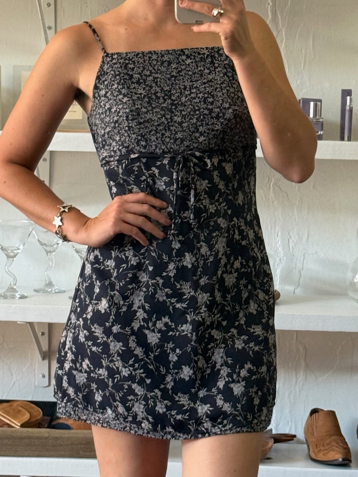 Vintage Floral Summer Mini Dress