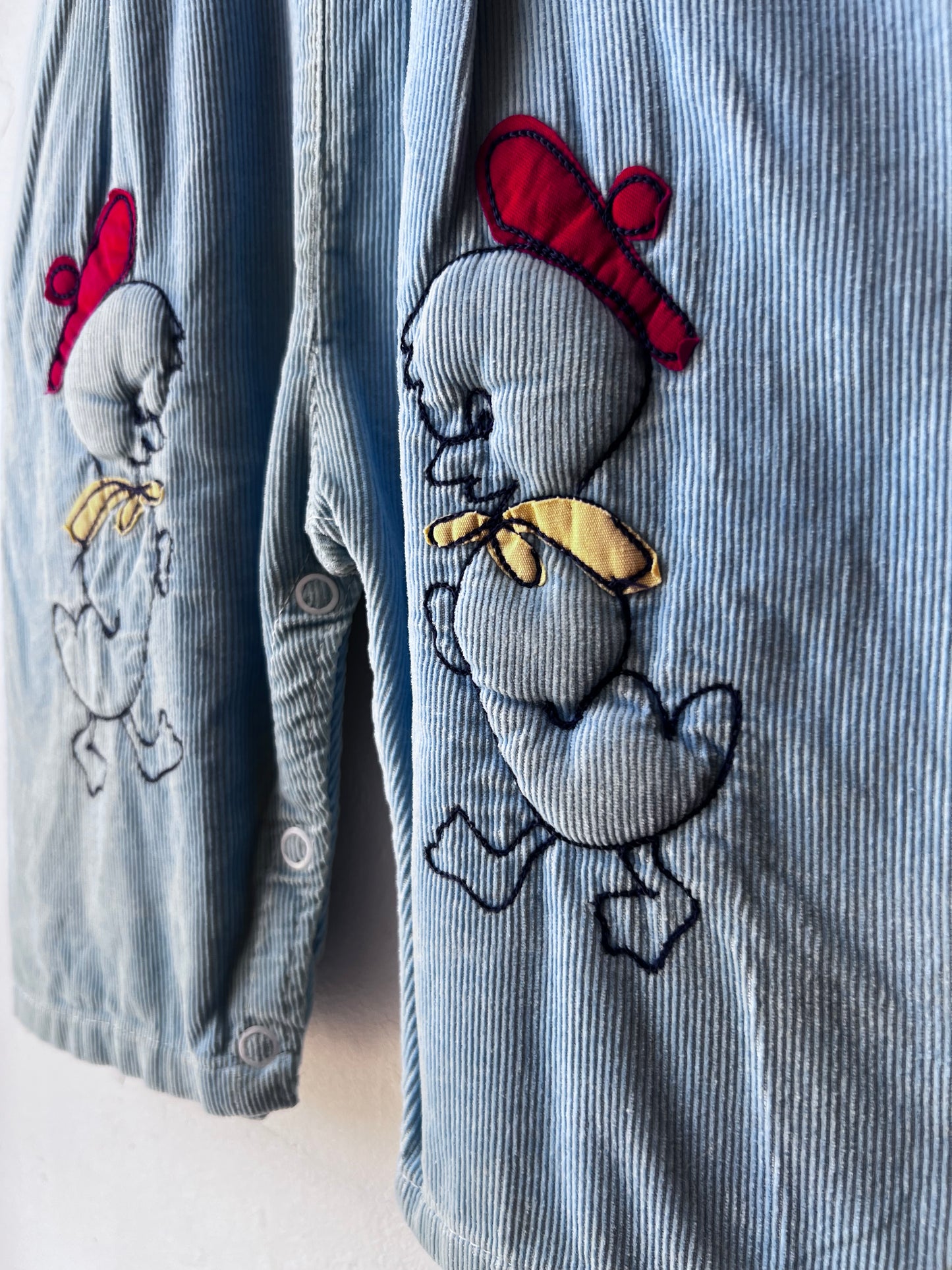 Vintage Toddler Duck Embroidered Overall
