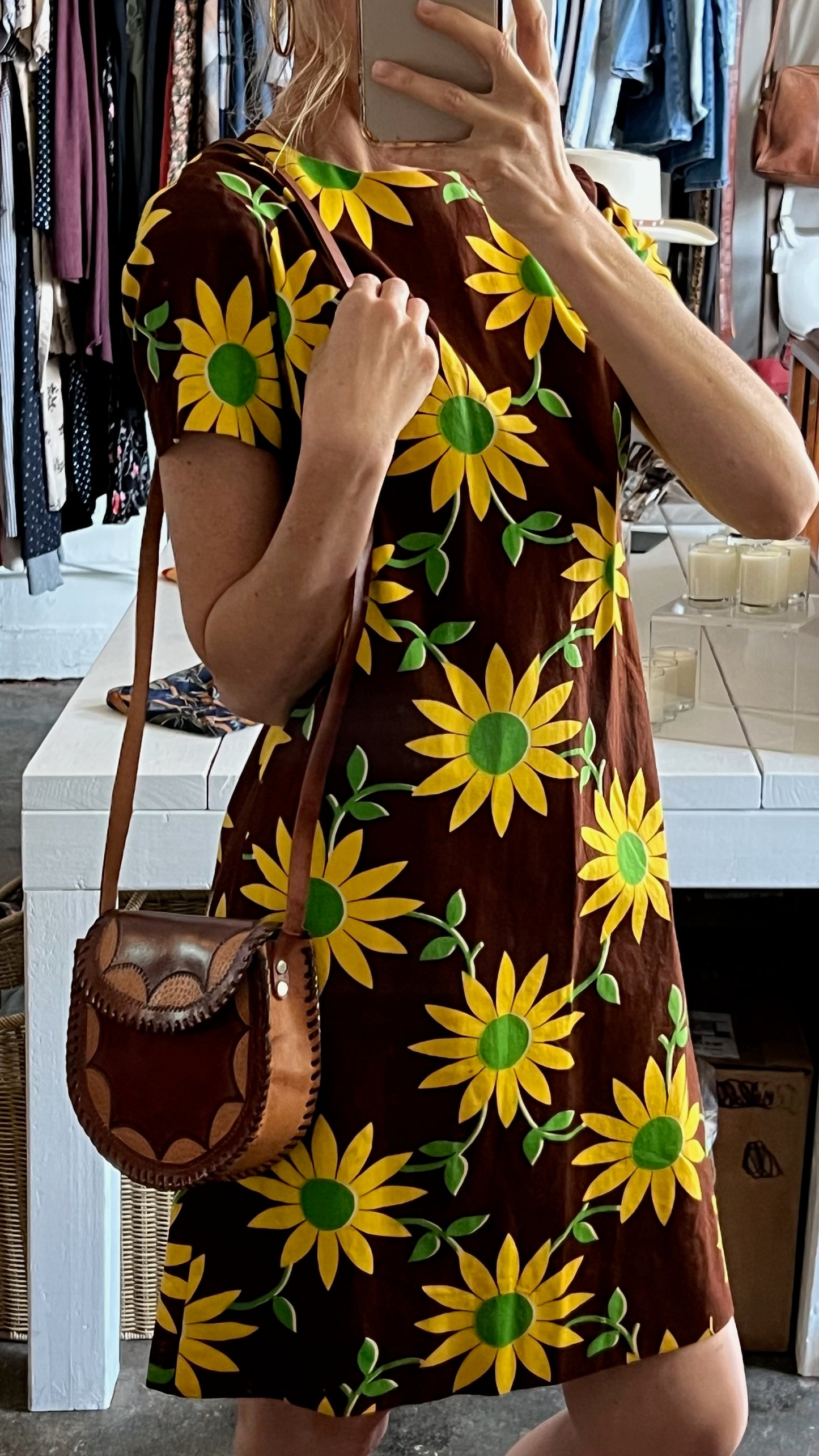 Vintage Handmade Sunflower Dress
