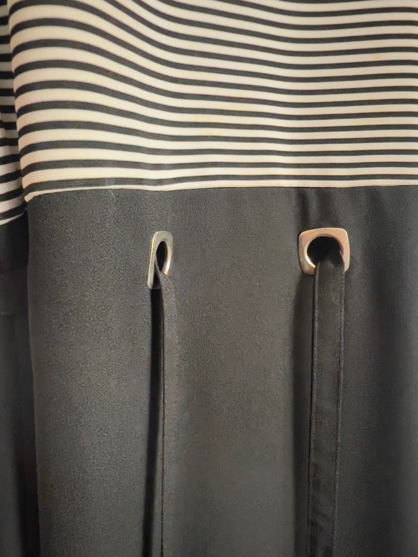 Vintage Striped Cinch Tie Empire Dress