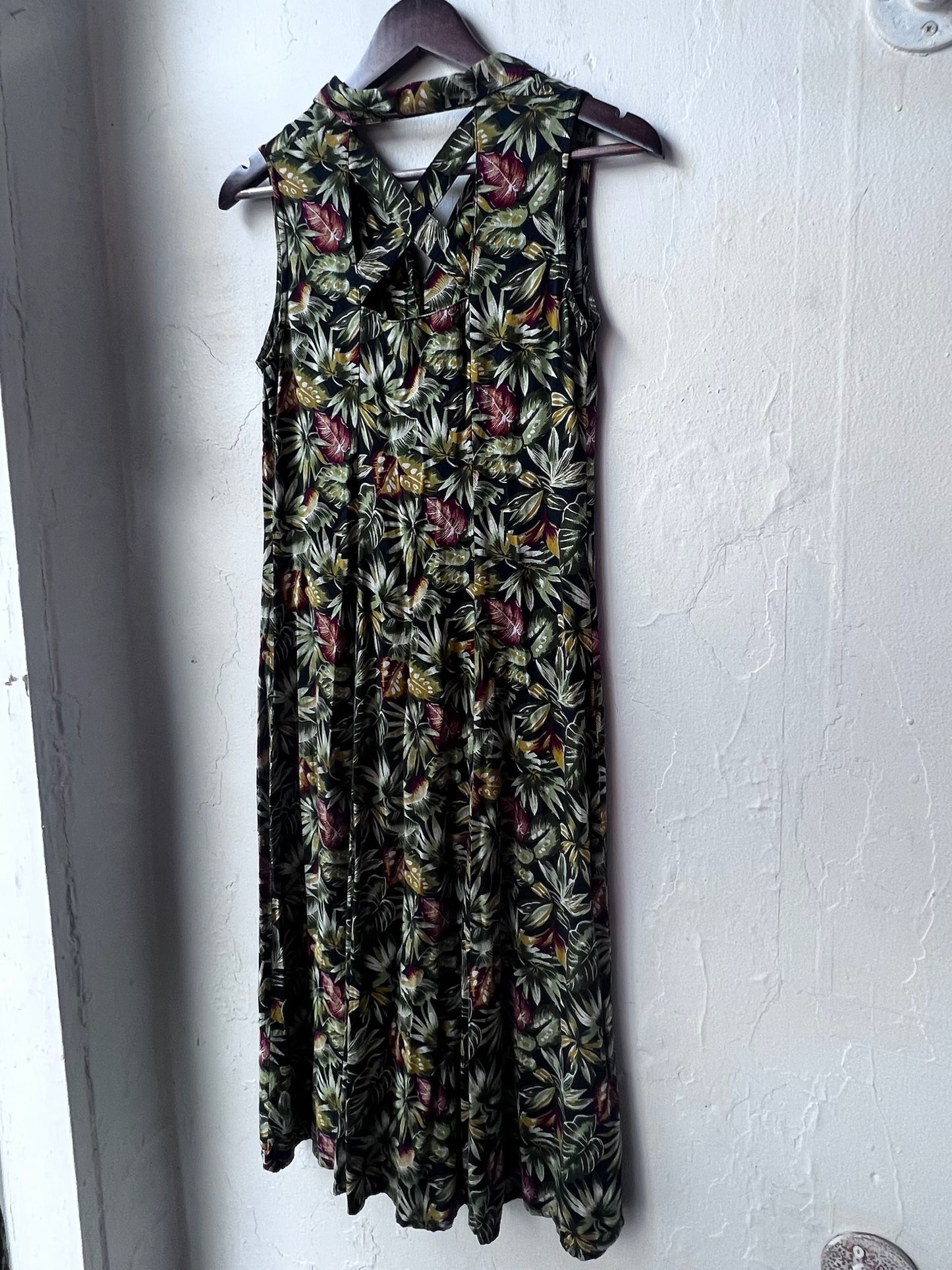 Vintage Tropical Midi Dress