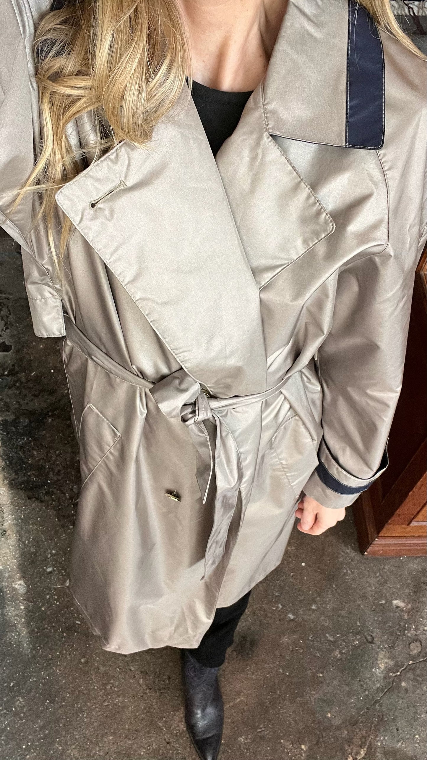 Vintage Taupe Trench Coat