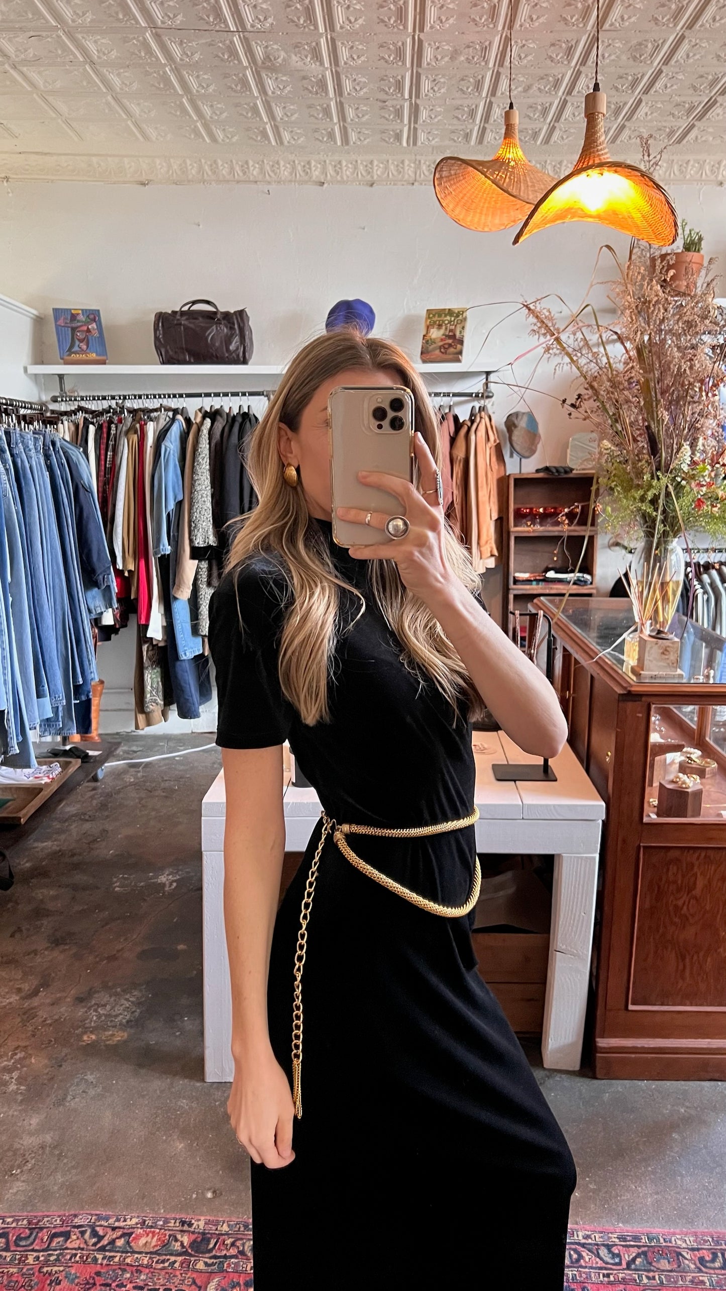 Vintage Gold Layered Rope Chain Belt