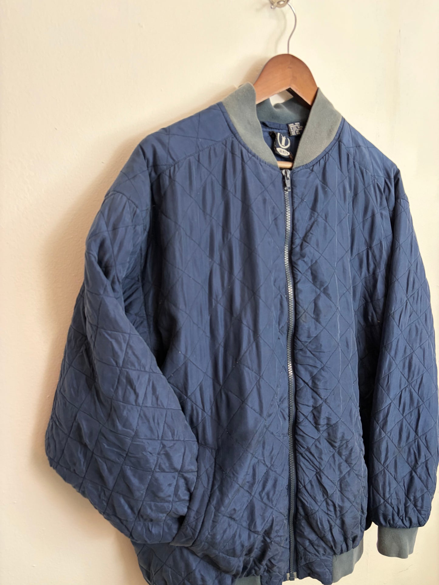 Vintage Navy Silk Easy Jacket