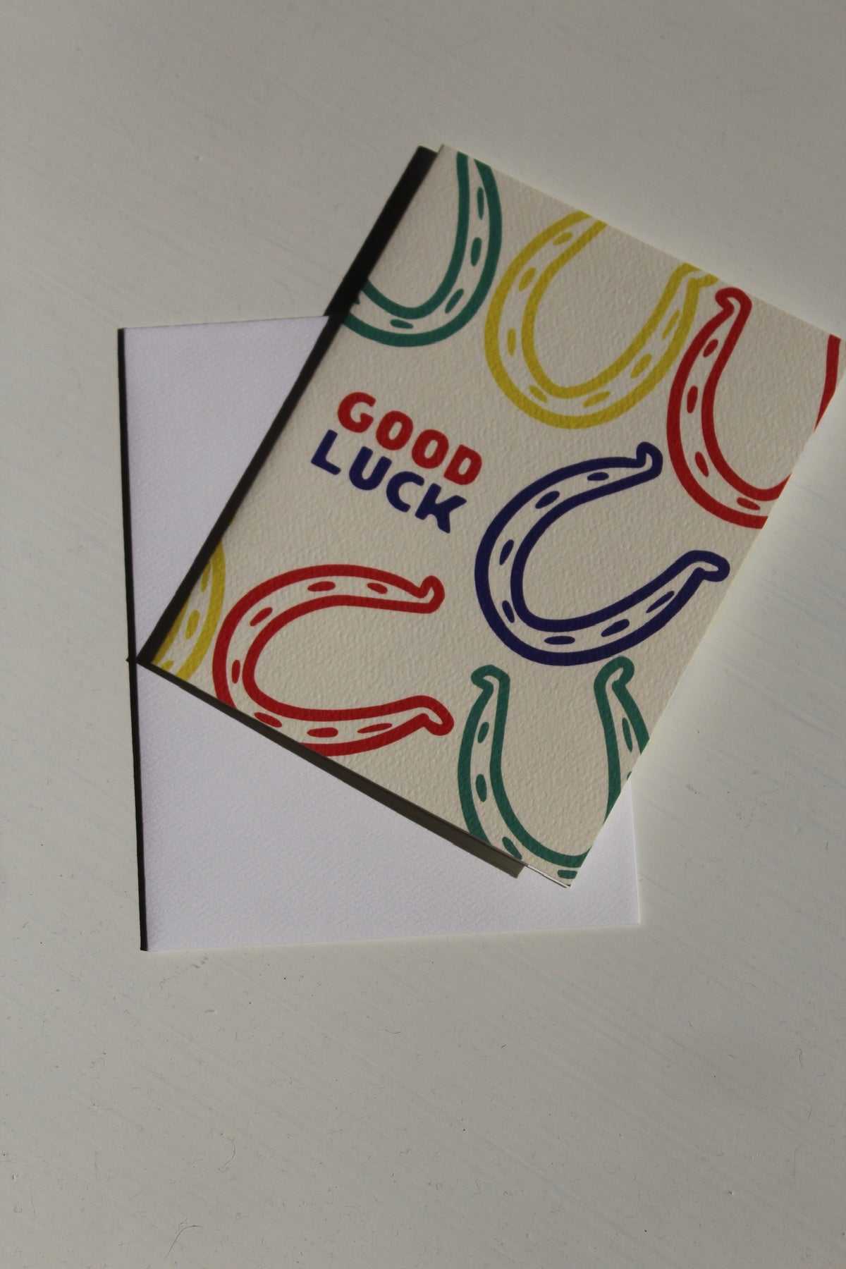 Good Luck Horseshoe Greeting Card