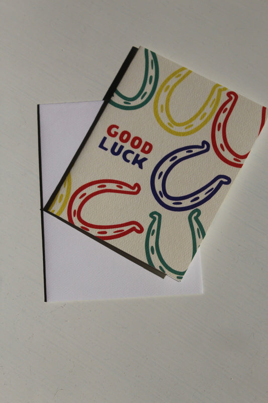 Good Luck Horseshoe Greeting Card